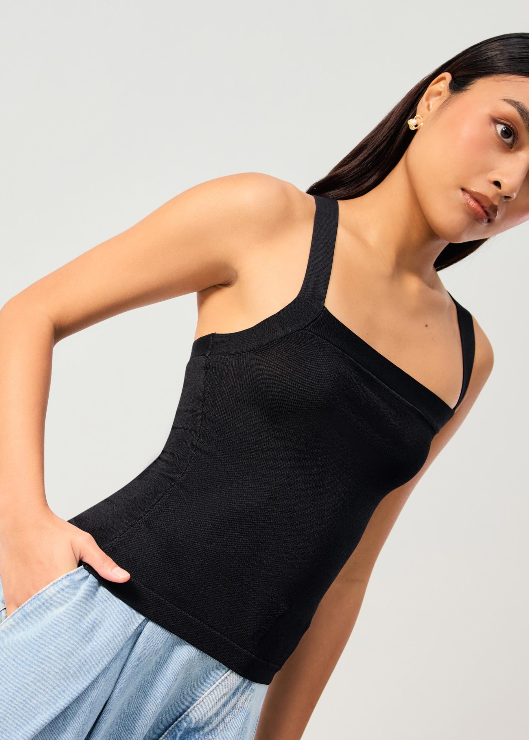 Tola Knit Cross Back Tank Top - Image 2
