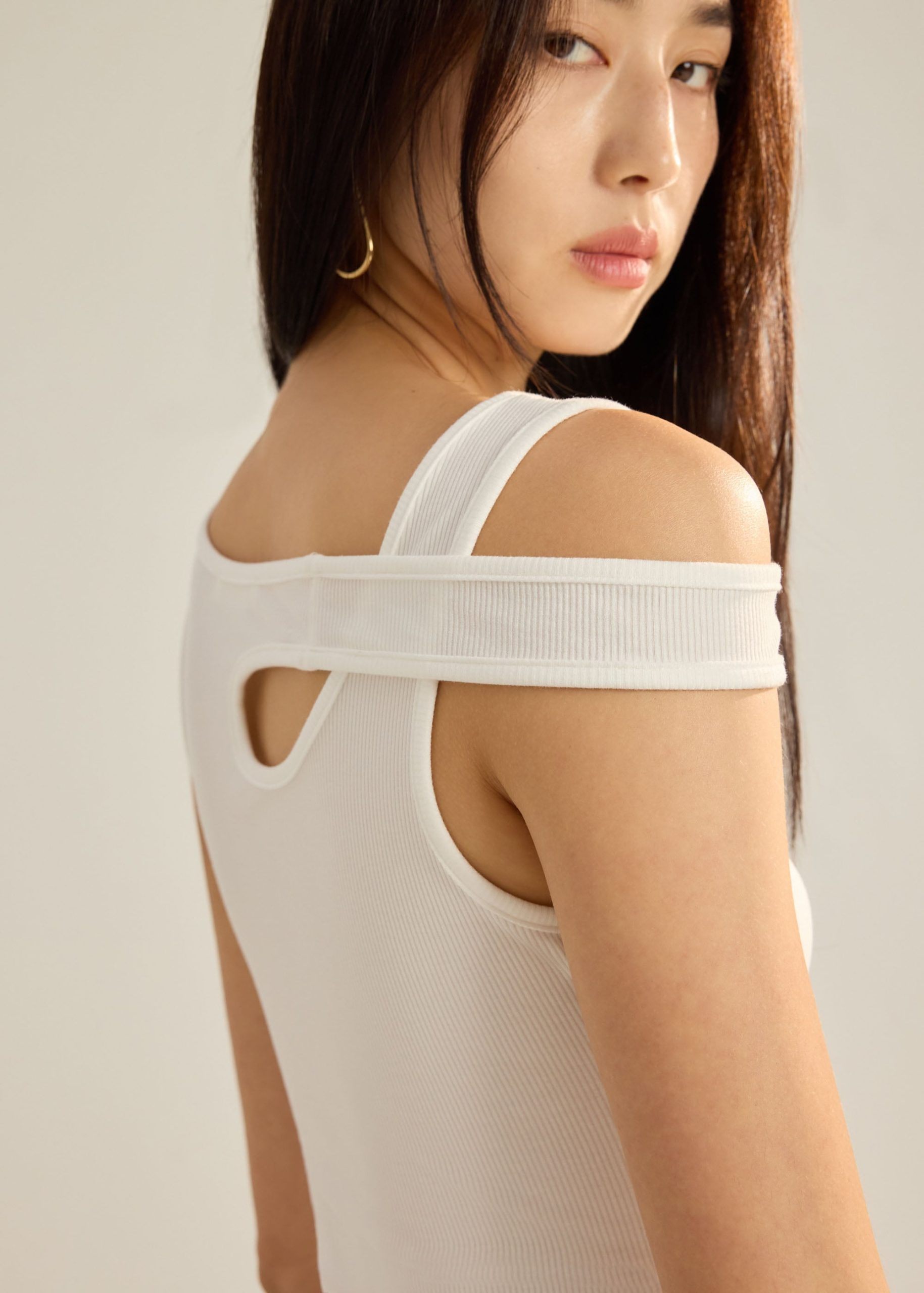 Jersey Asymmetric Cut Out Tank - Image 18