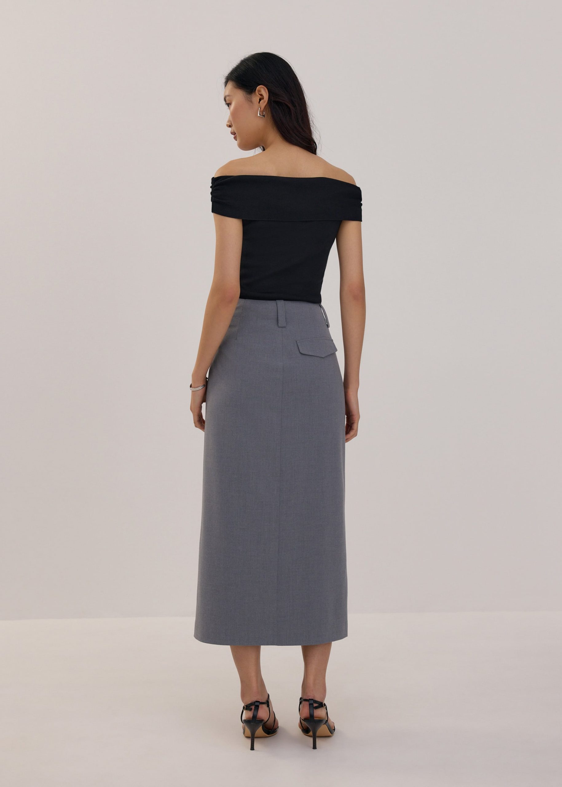 Tailored Column Midaxi Skirt - Image 4
