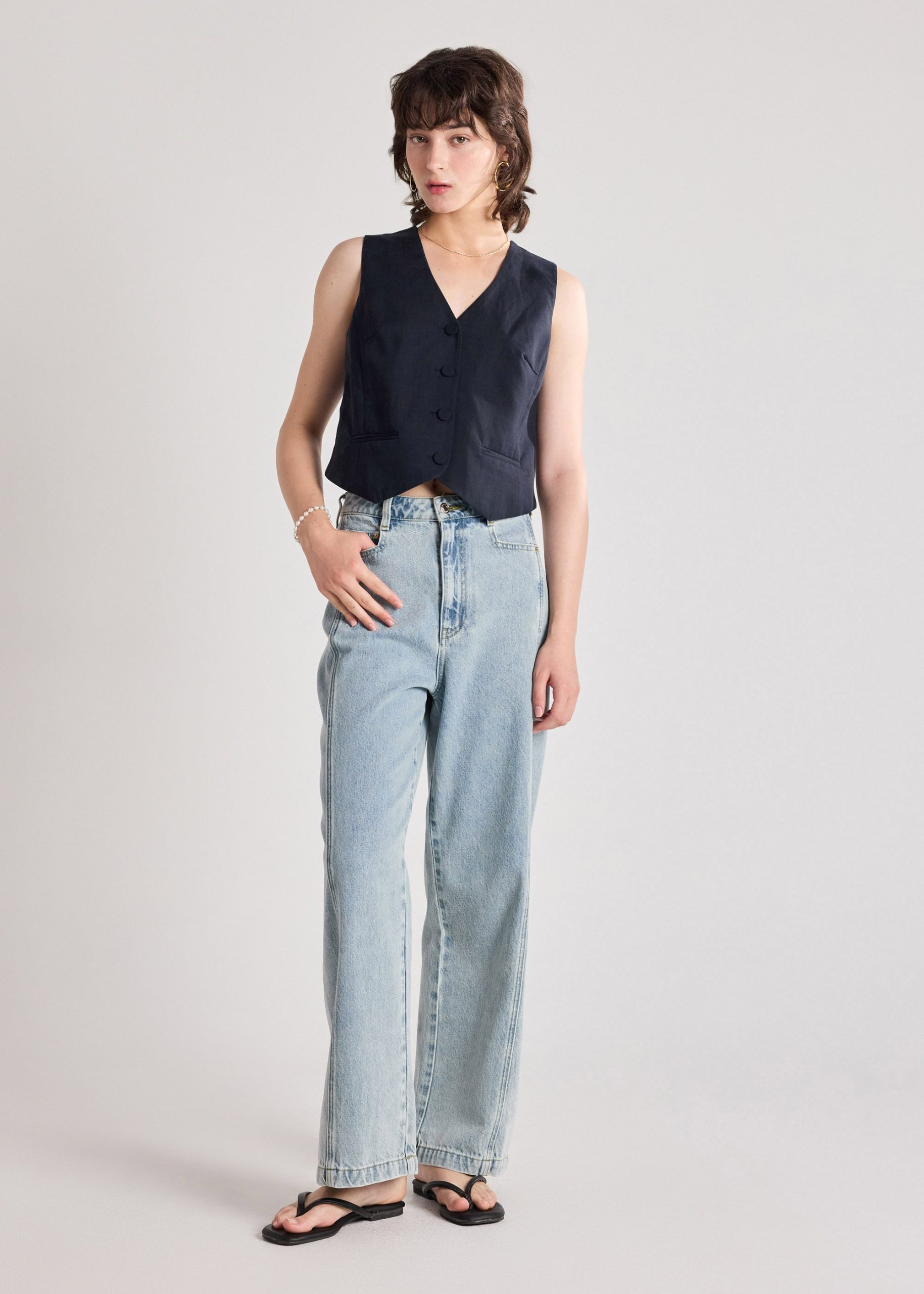 Yuna Premium Linen Vest - Image 9