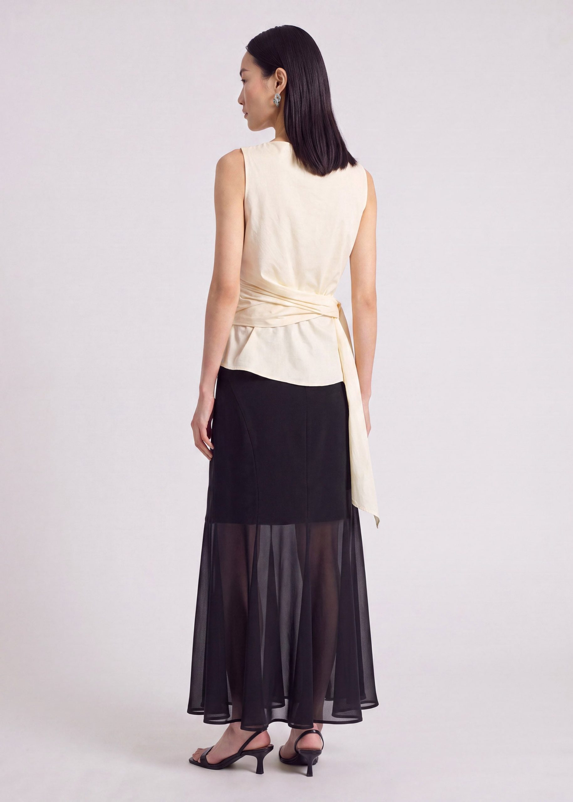 Side Tie Poplin Top - Image 4