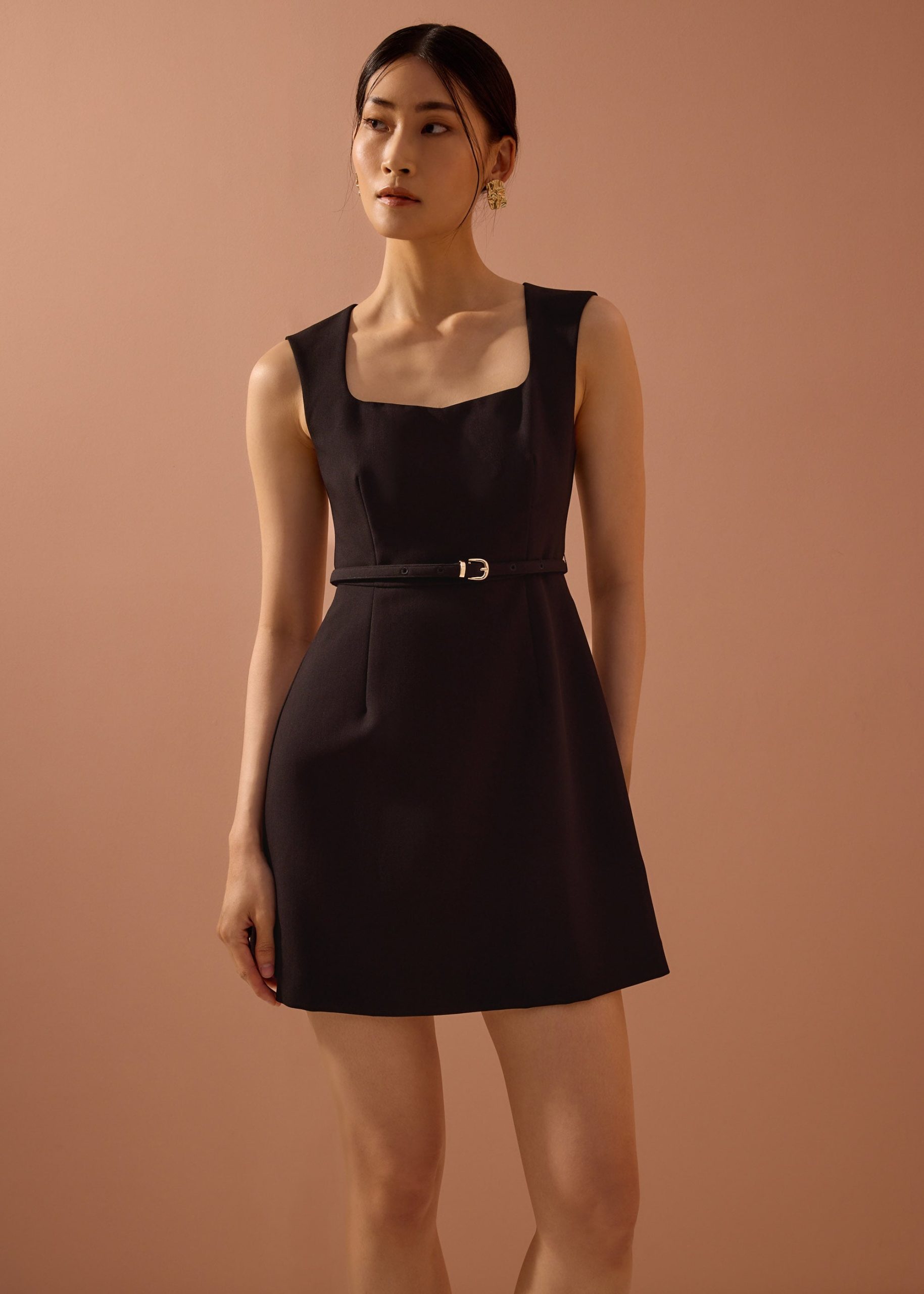 Sitti Belted A-Line Mini Dress - Image 2
