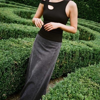 Jersey Asymmetric Cut Out Tank