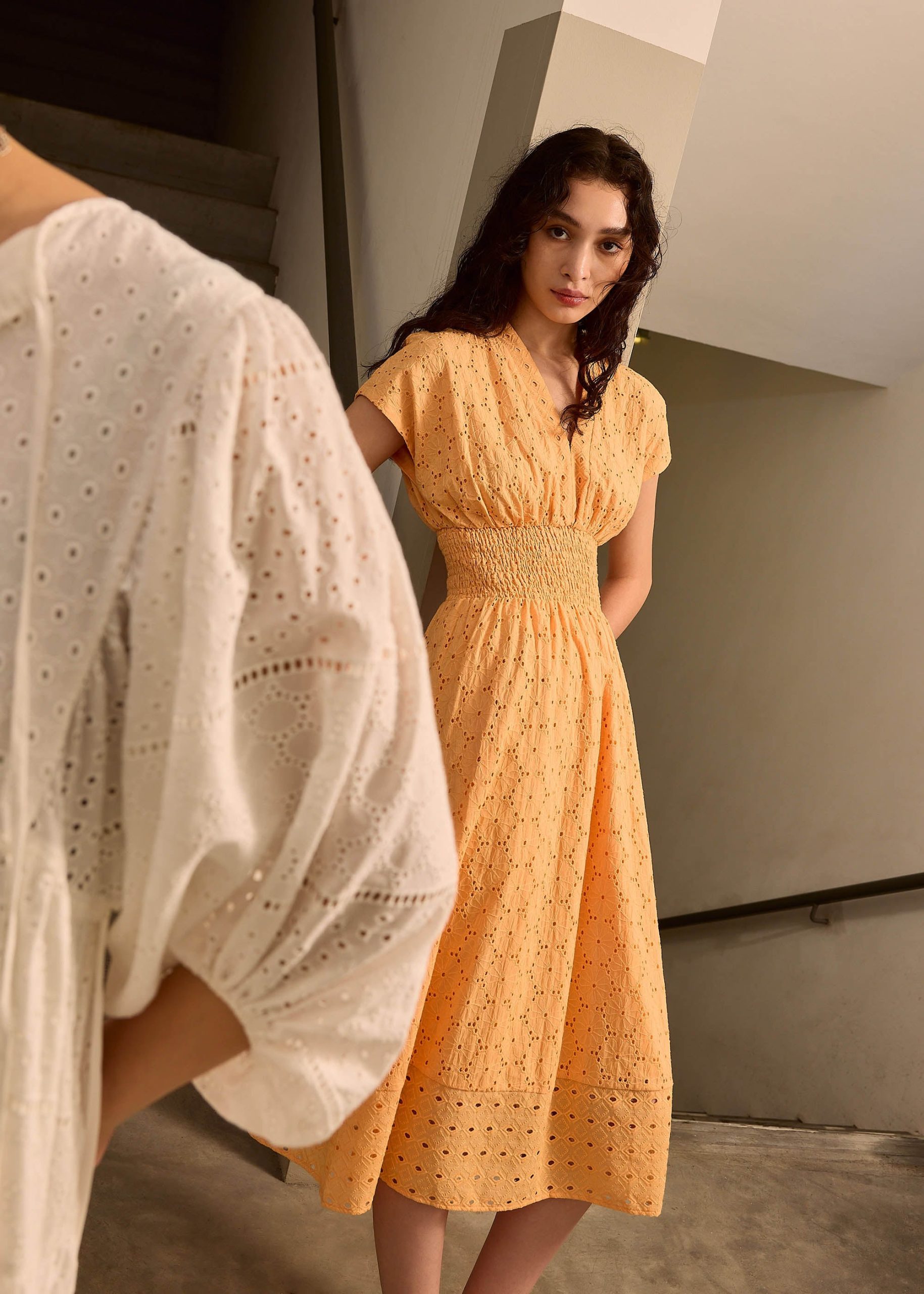 Broderie Fit & Flare Midi Dress - Image 7