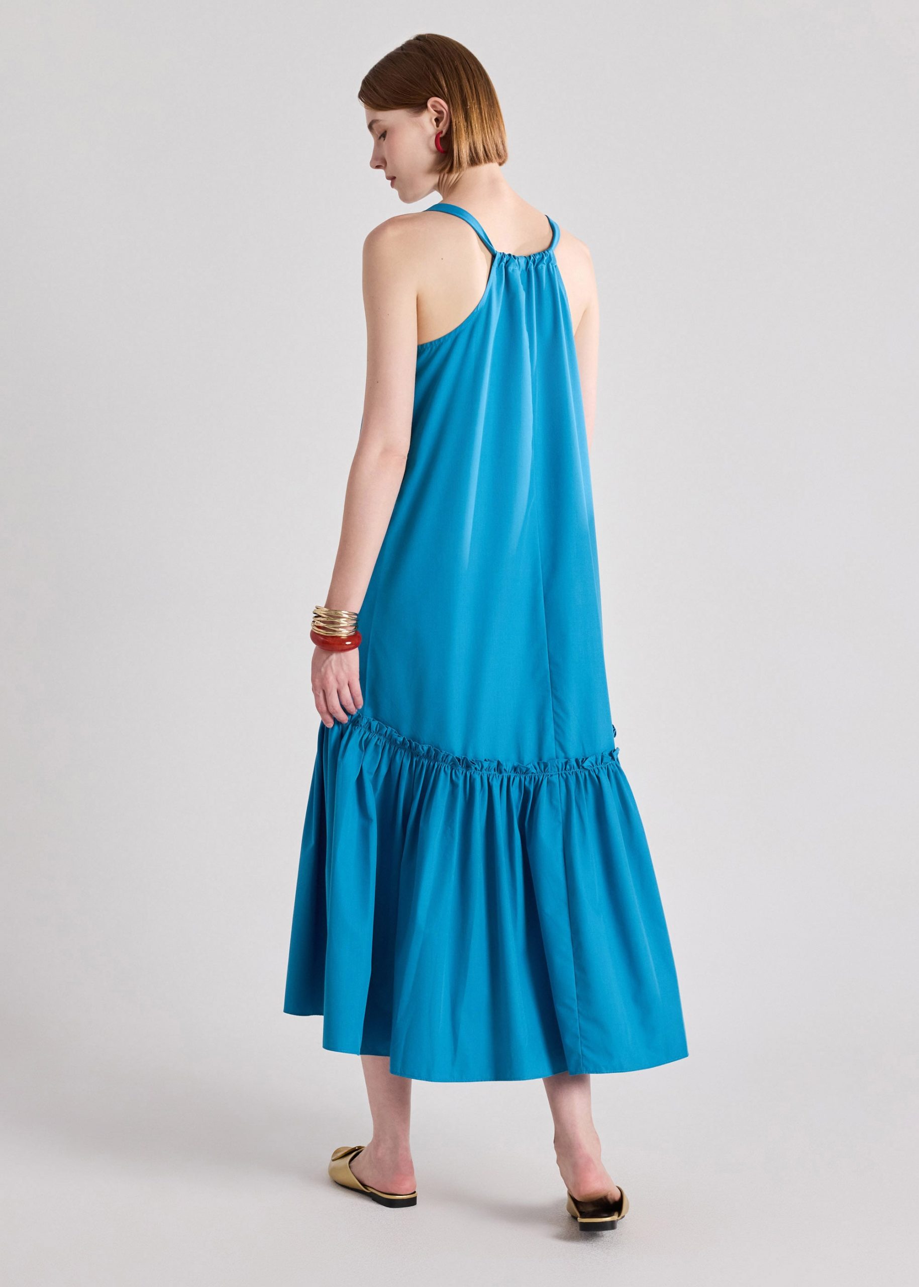 V-neck Trapeze Dress - Image 11