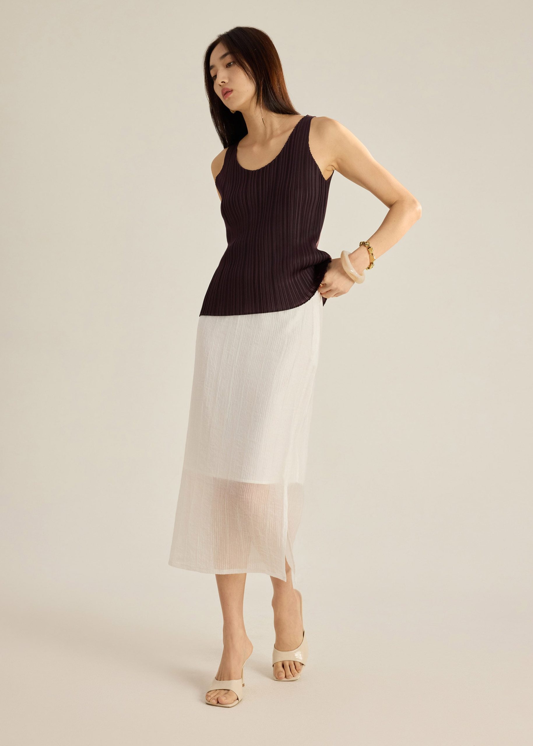Sora Multi-way Plissé Tank - Image 9