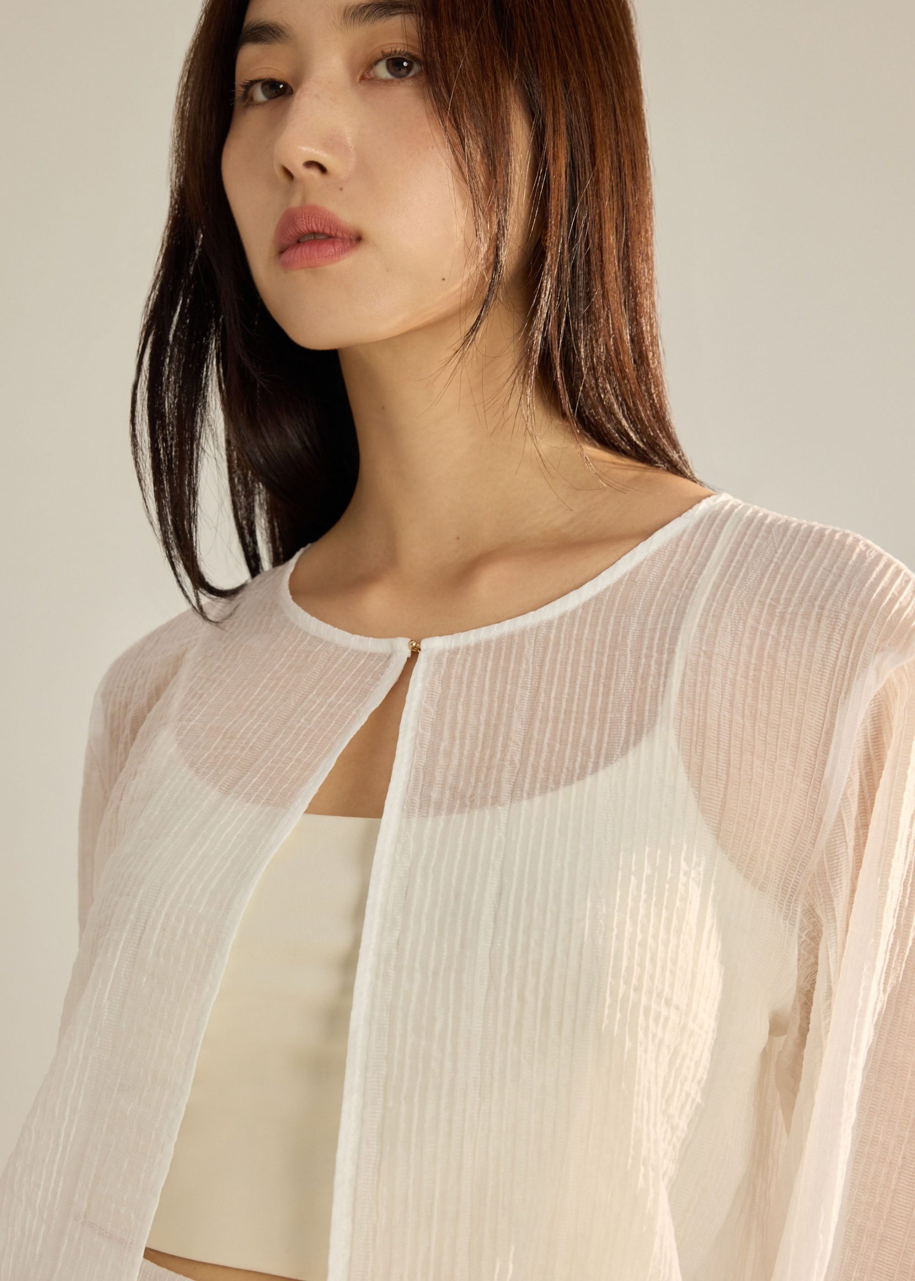 Viv RuchedReady® Sheer Textured Cardigan - Image 13