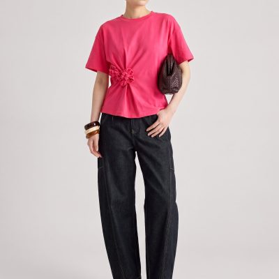 Cotton Rosette Tee