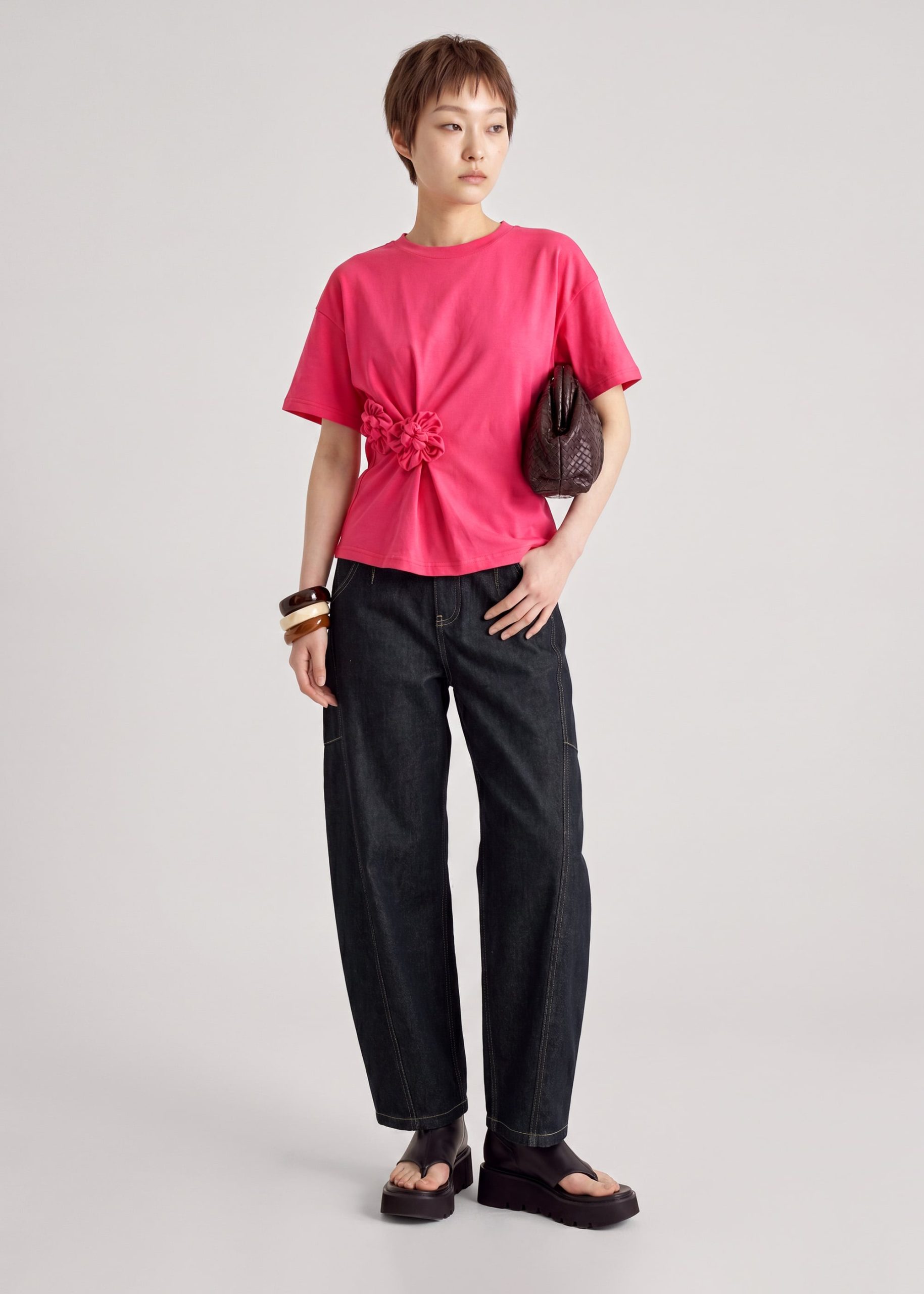 Cotton Rosette Tee
