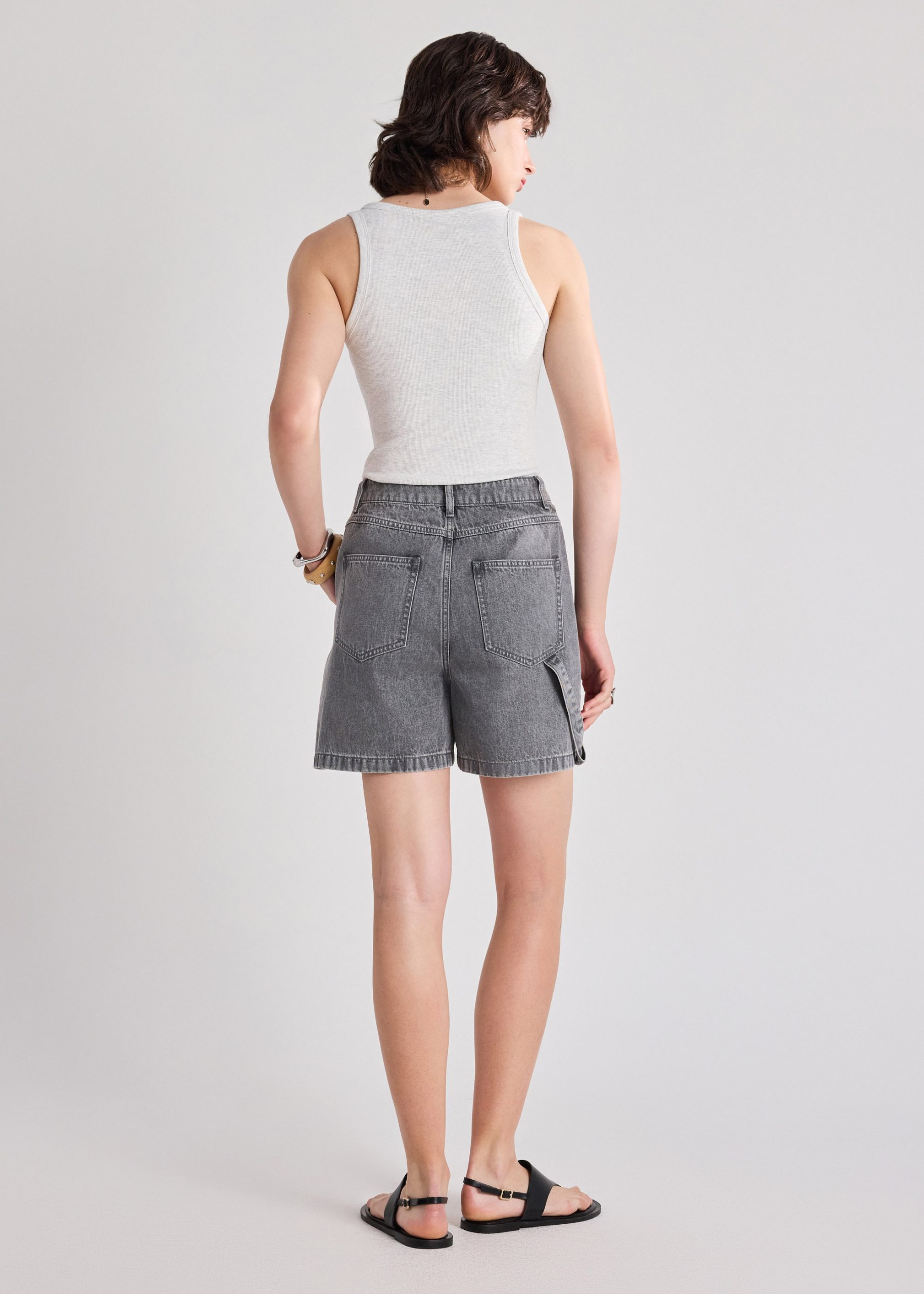 Denim Utility Shorts - Image 9