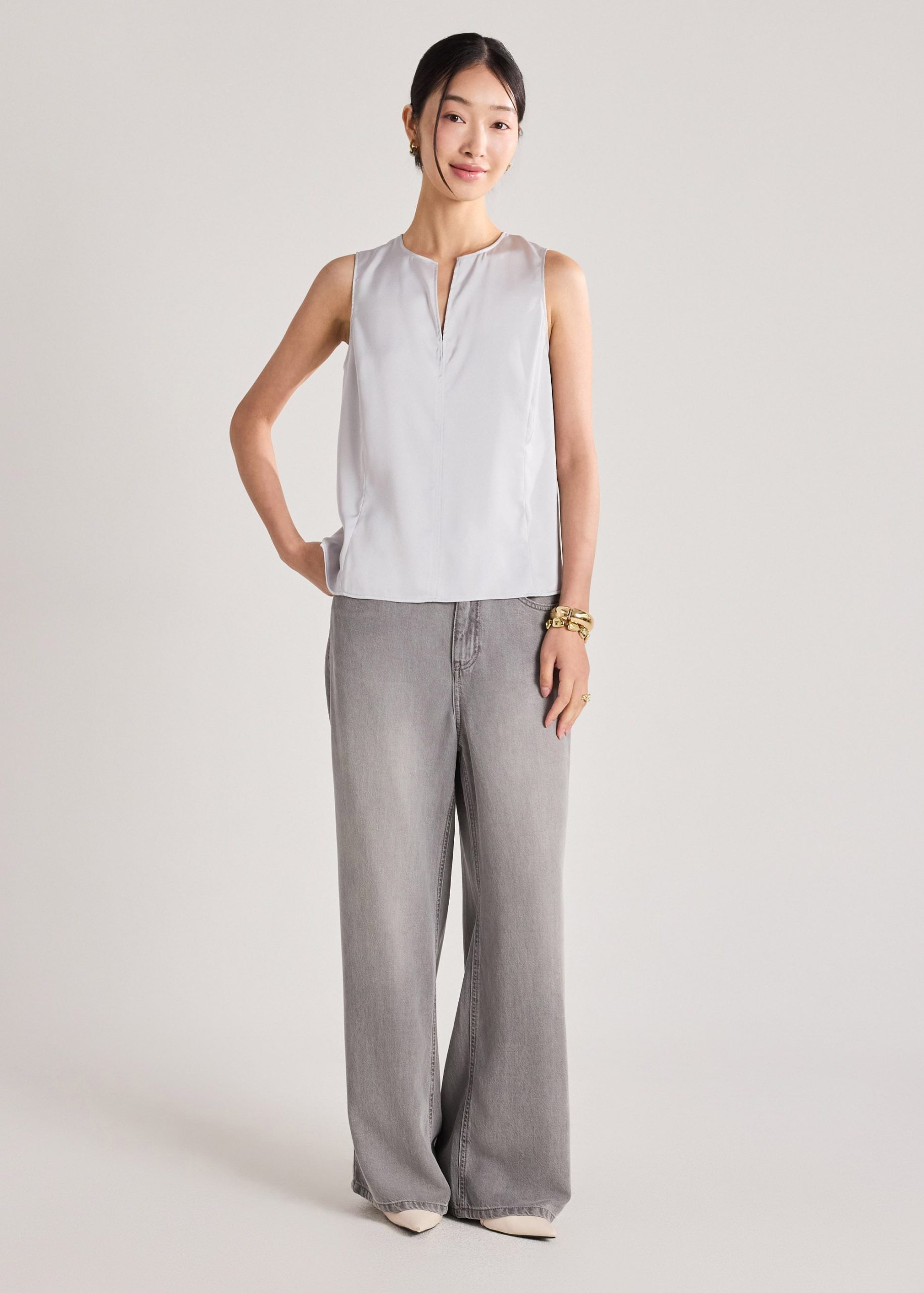 Satin Notched Top - Image 7