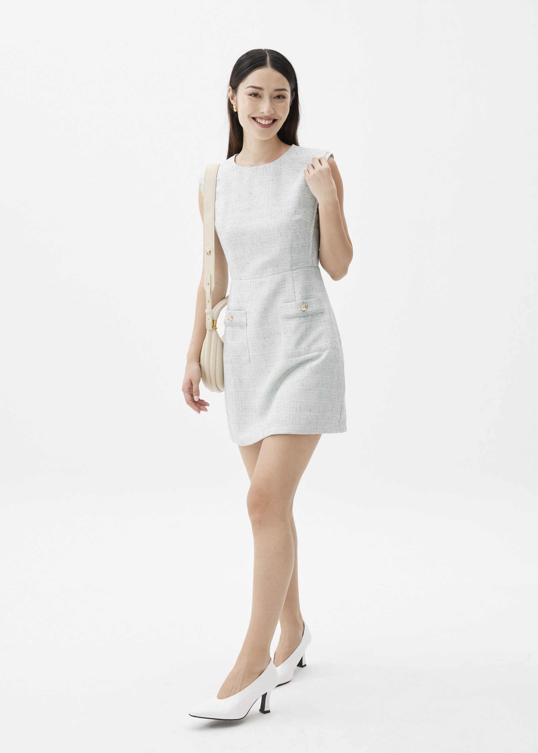 Aria Tweed A-line Mini Dress - Image 22