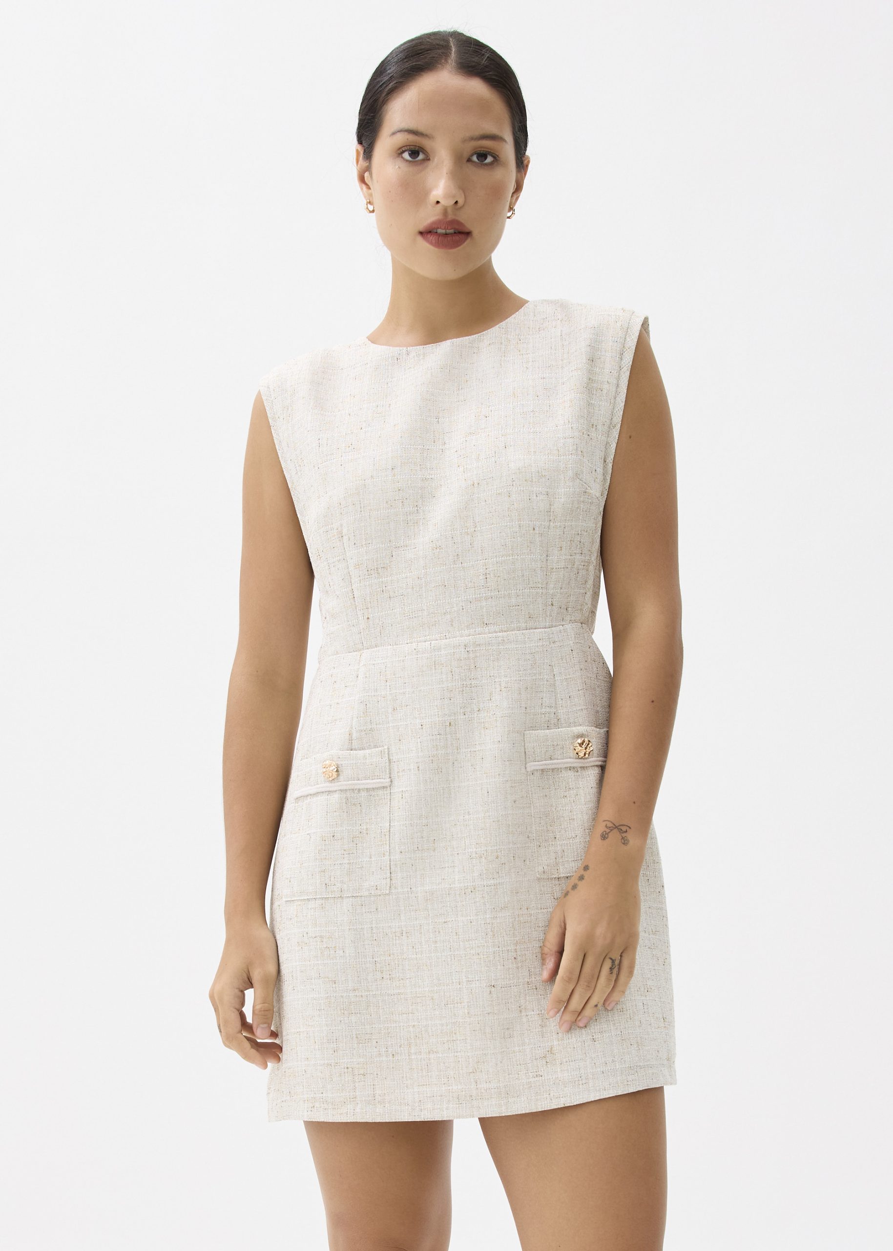 Aria Tweed A-line Mini Dress - Image 12