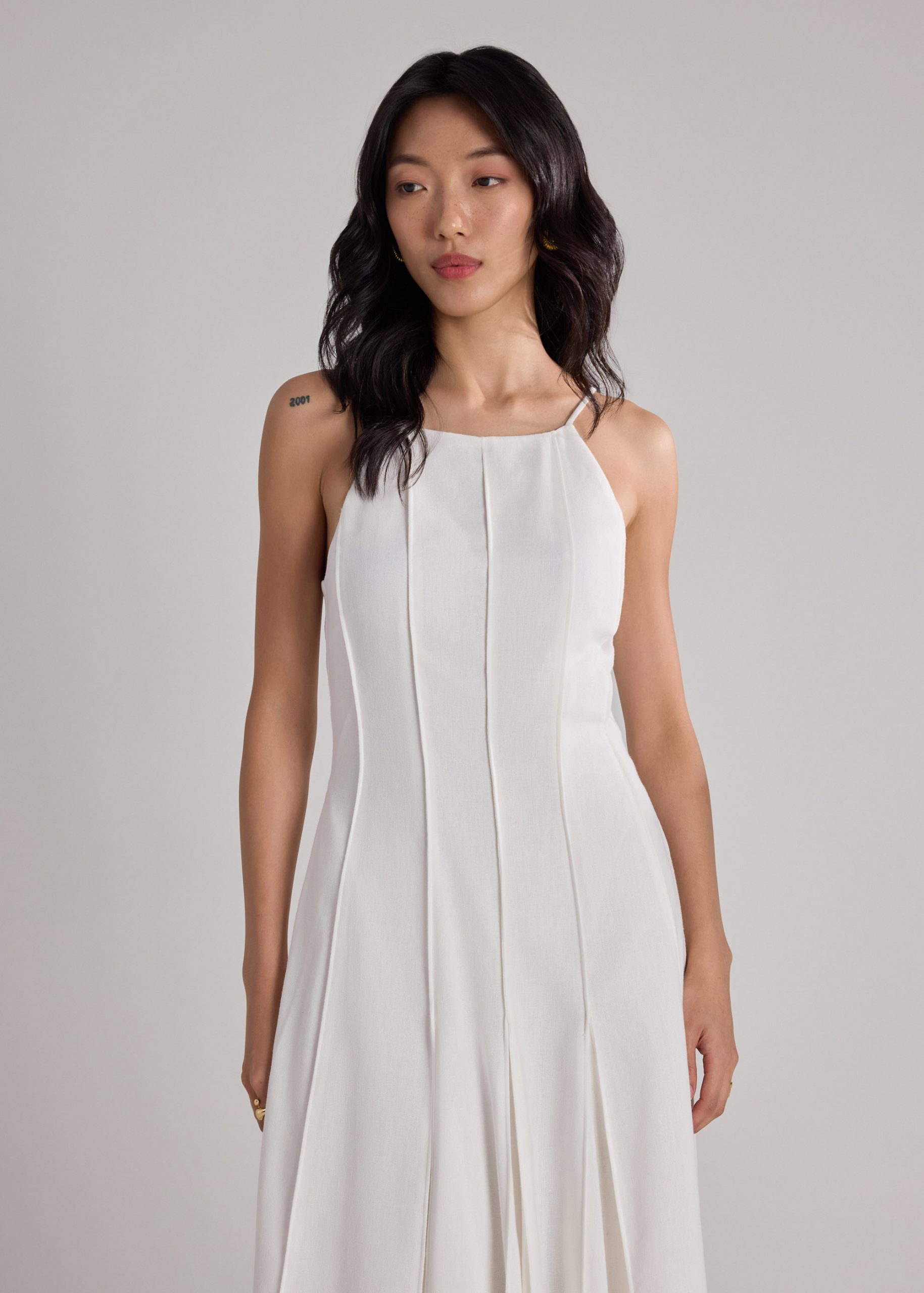 Pintuck Fit & Flare Dress - Image 7