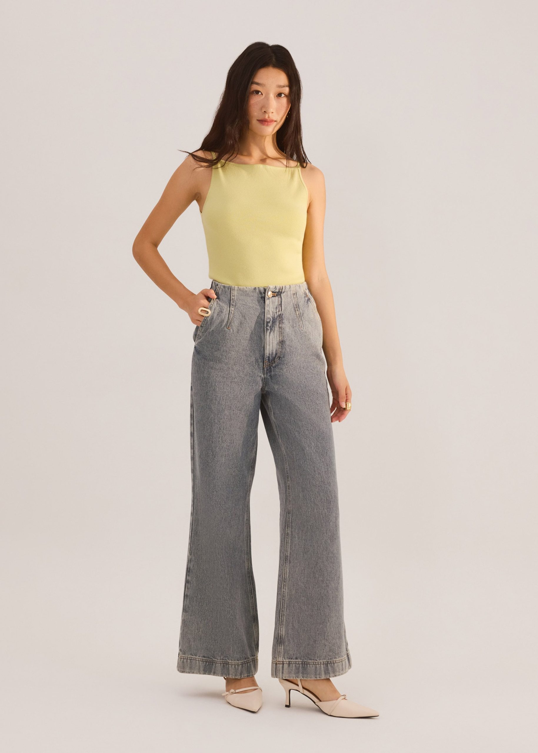 Leggy??Tricia Denim High Waist Kick Flare Jeans - Image 9