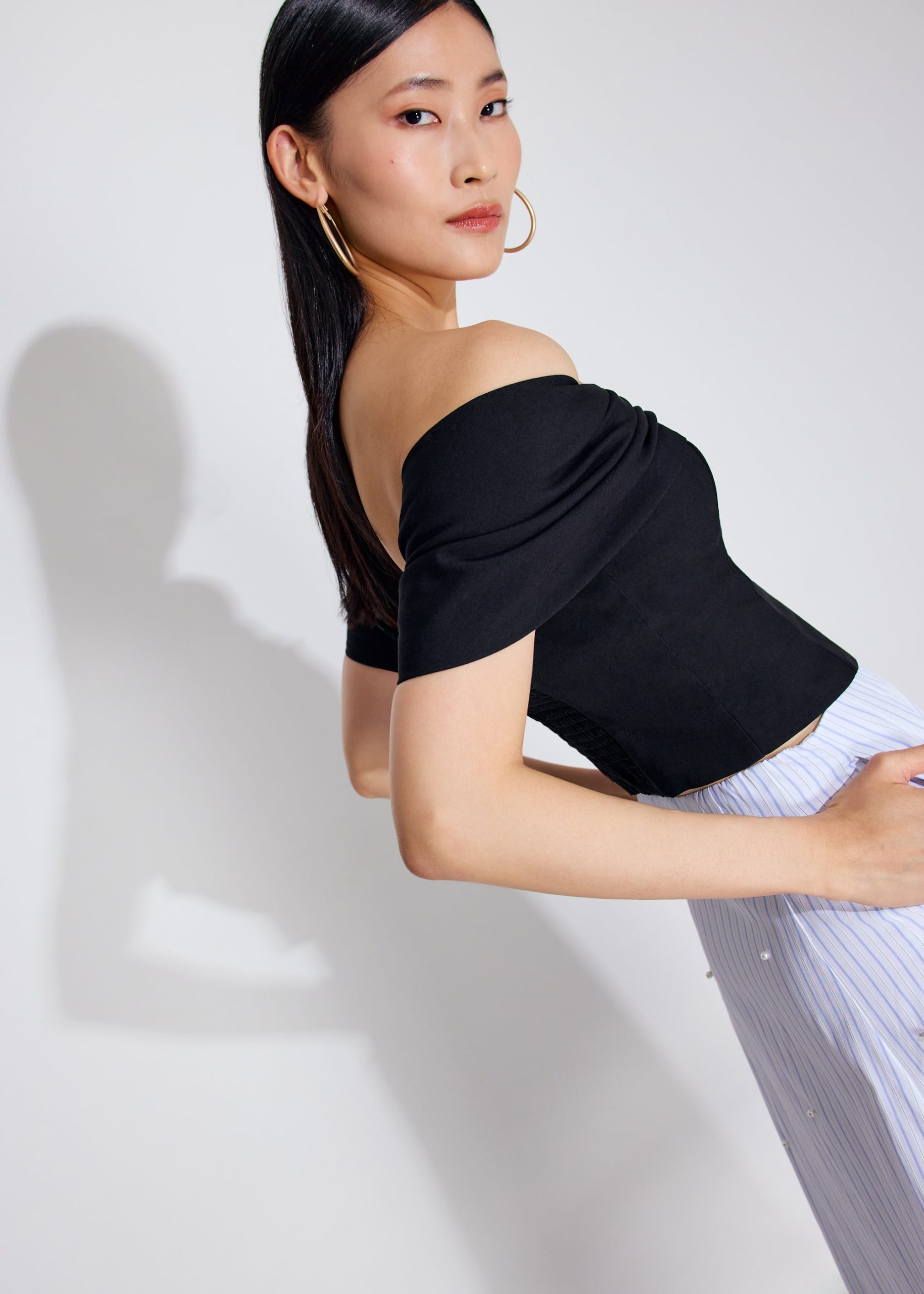 BraFree by LB Ruched Off Shoulder Fitted Top - Image 2
