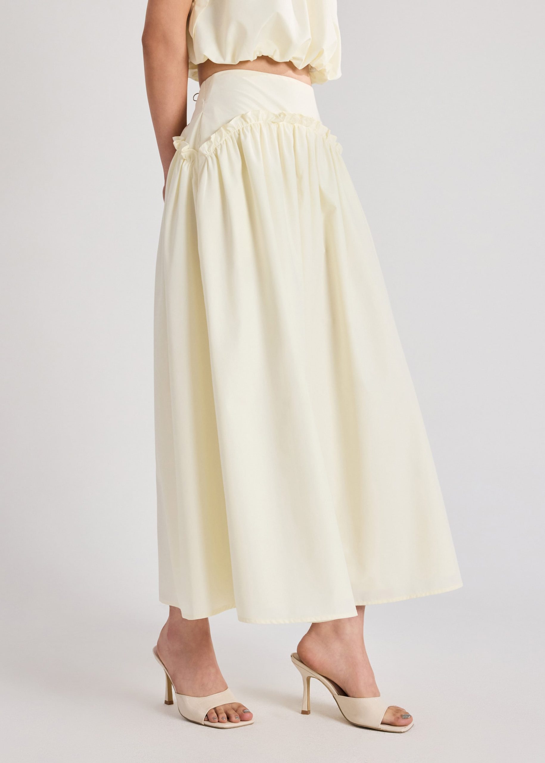 Poplin Floor Length Skirt