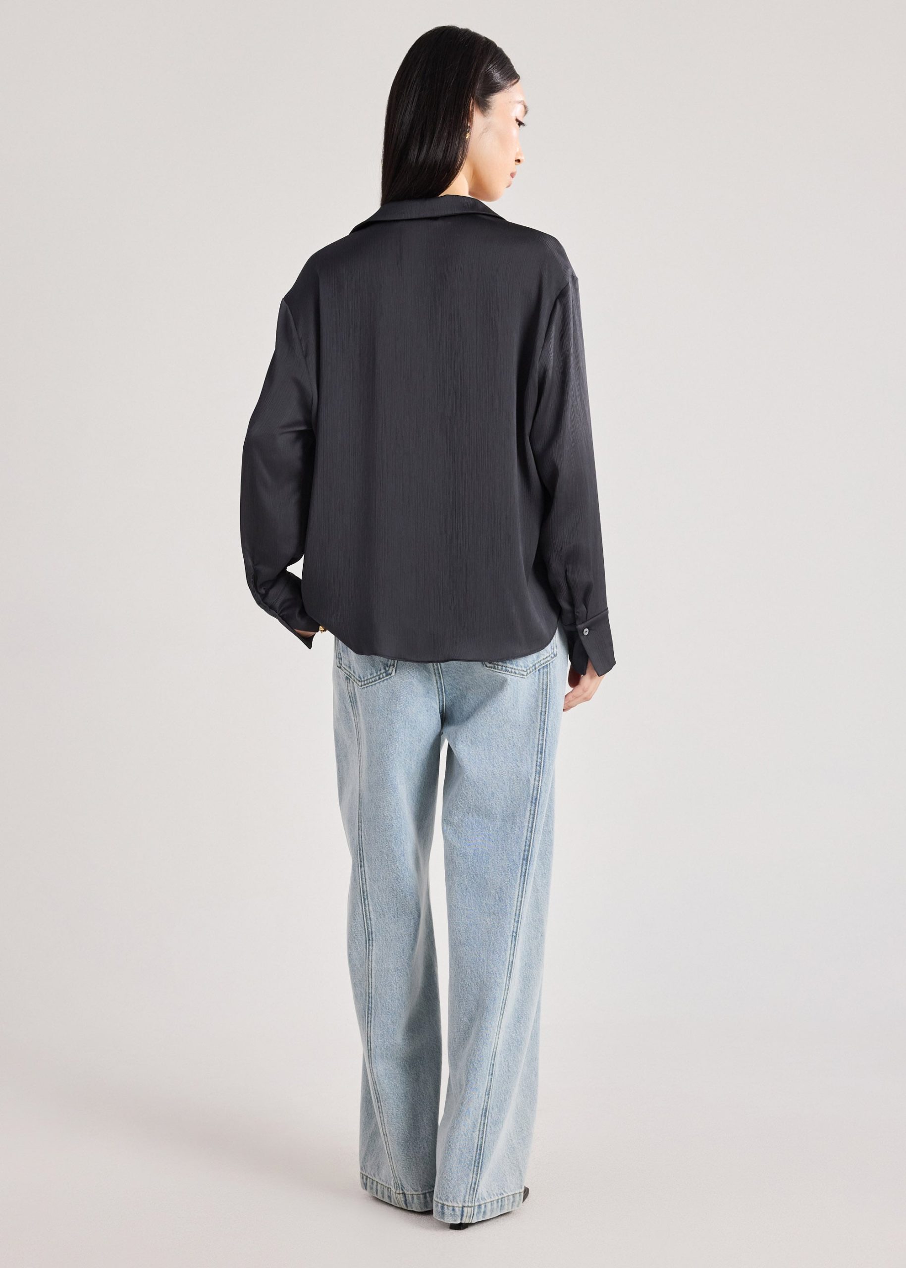 RuchedReady® Crinkle Satin Shirt - Image 10