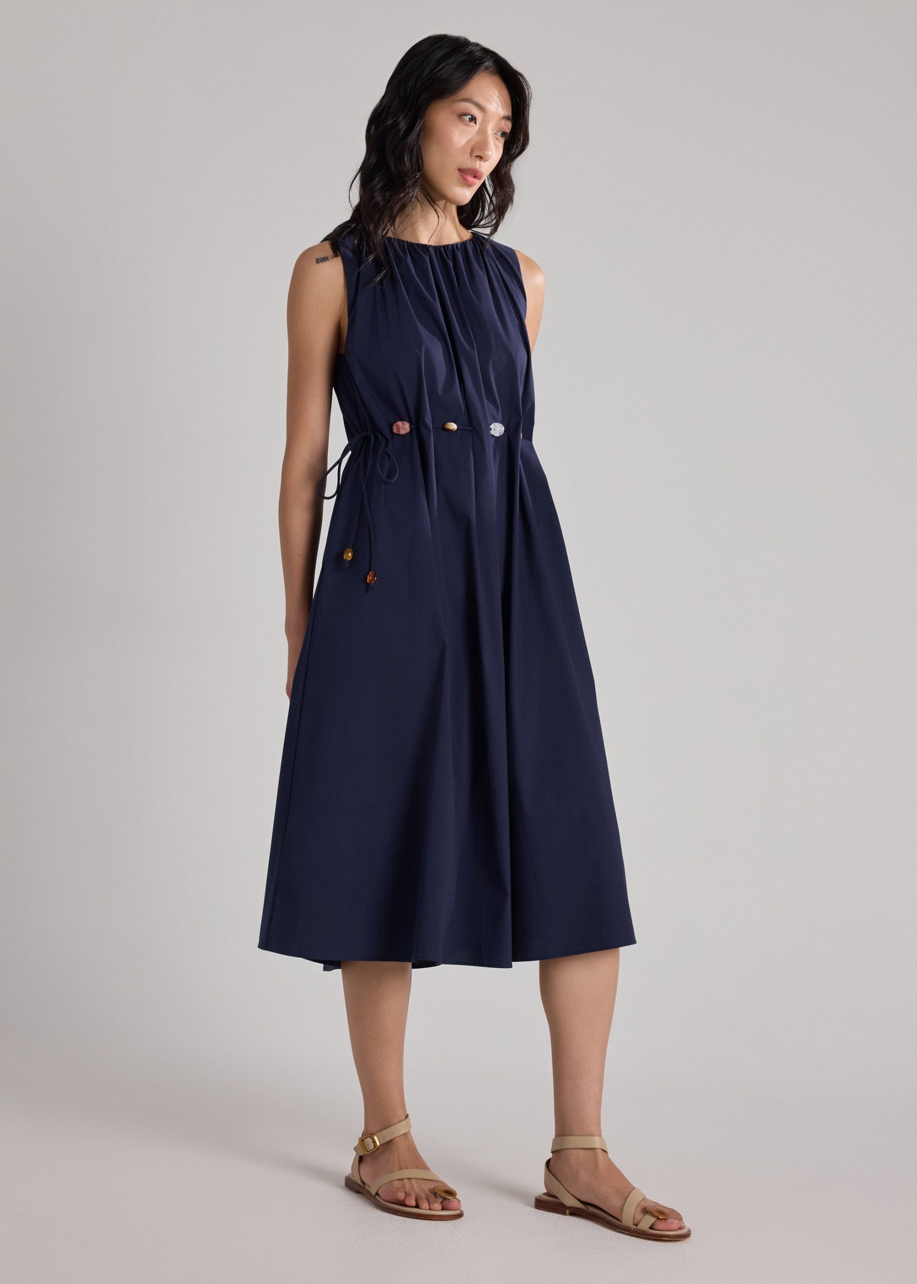 Coastal Beads Waist Tie Dress - Image 3