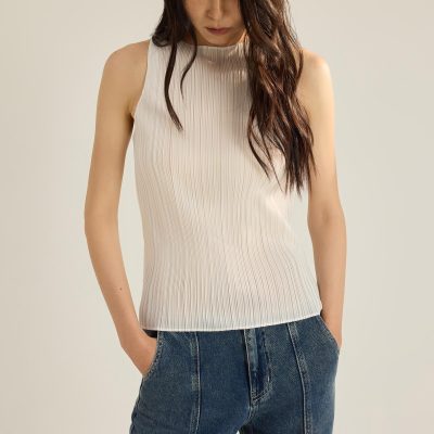 Sora Multi-way Plissé Tank