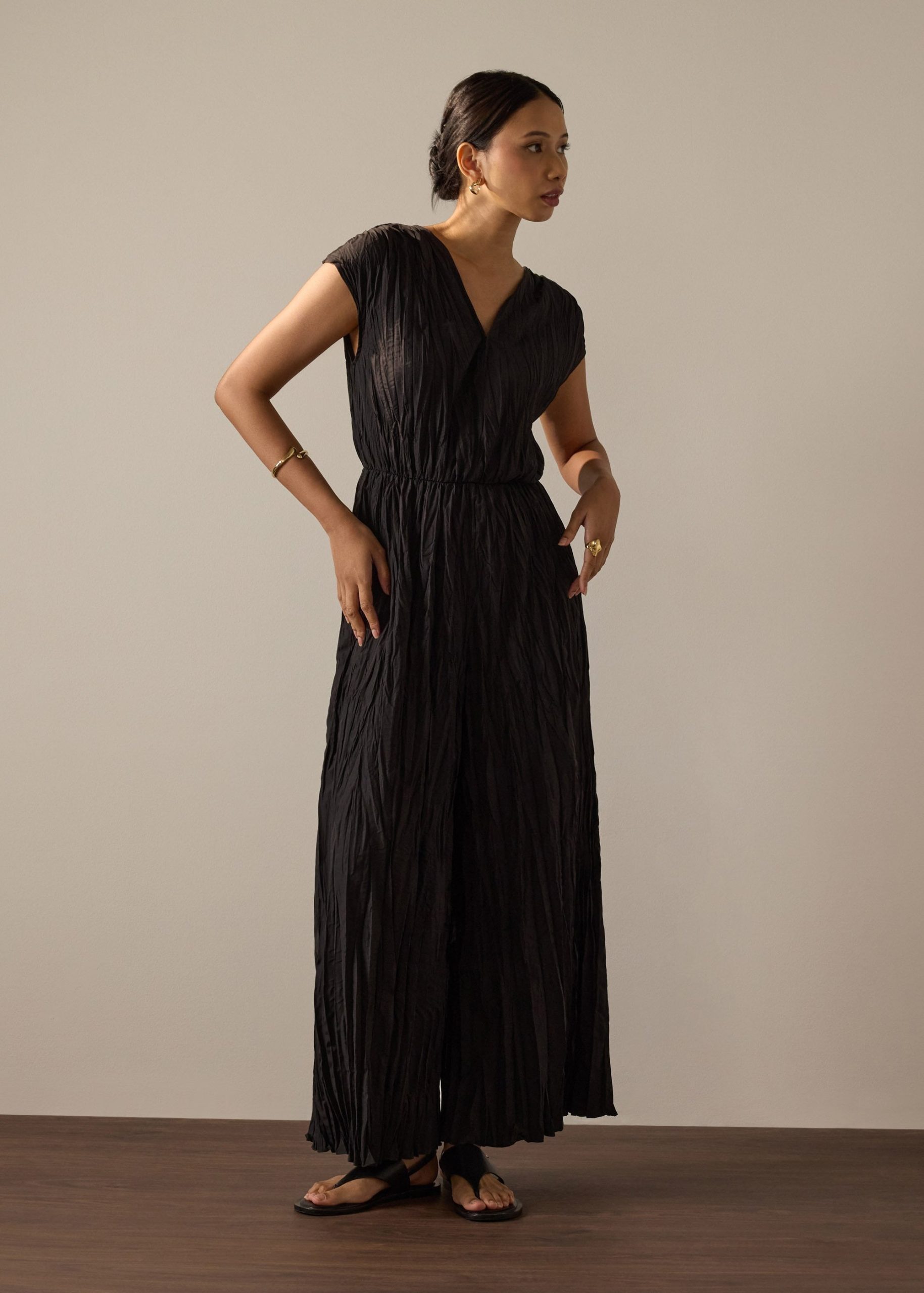 Crinkle Pleats Jumpsuit - Image 2