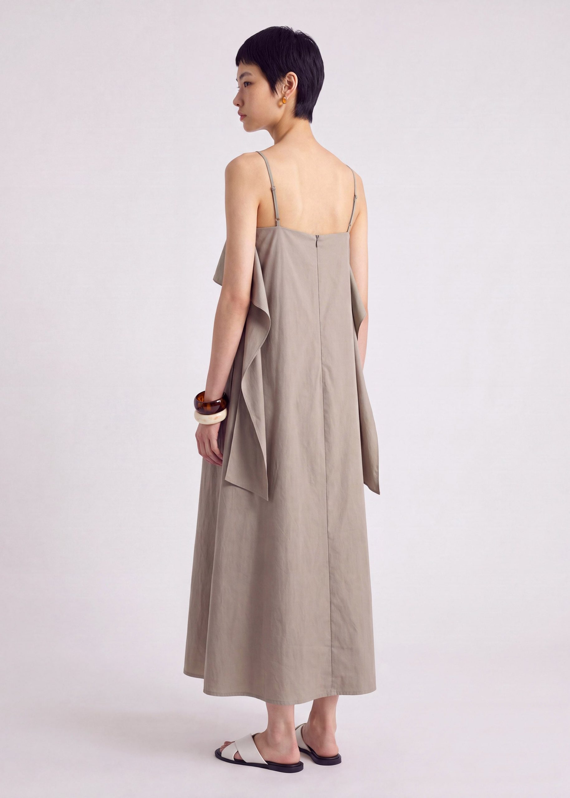 Ruffle Overlay Midi Dress - Image 10