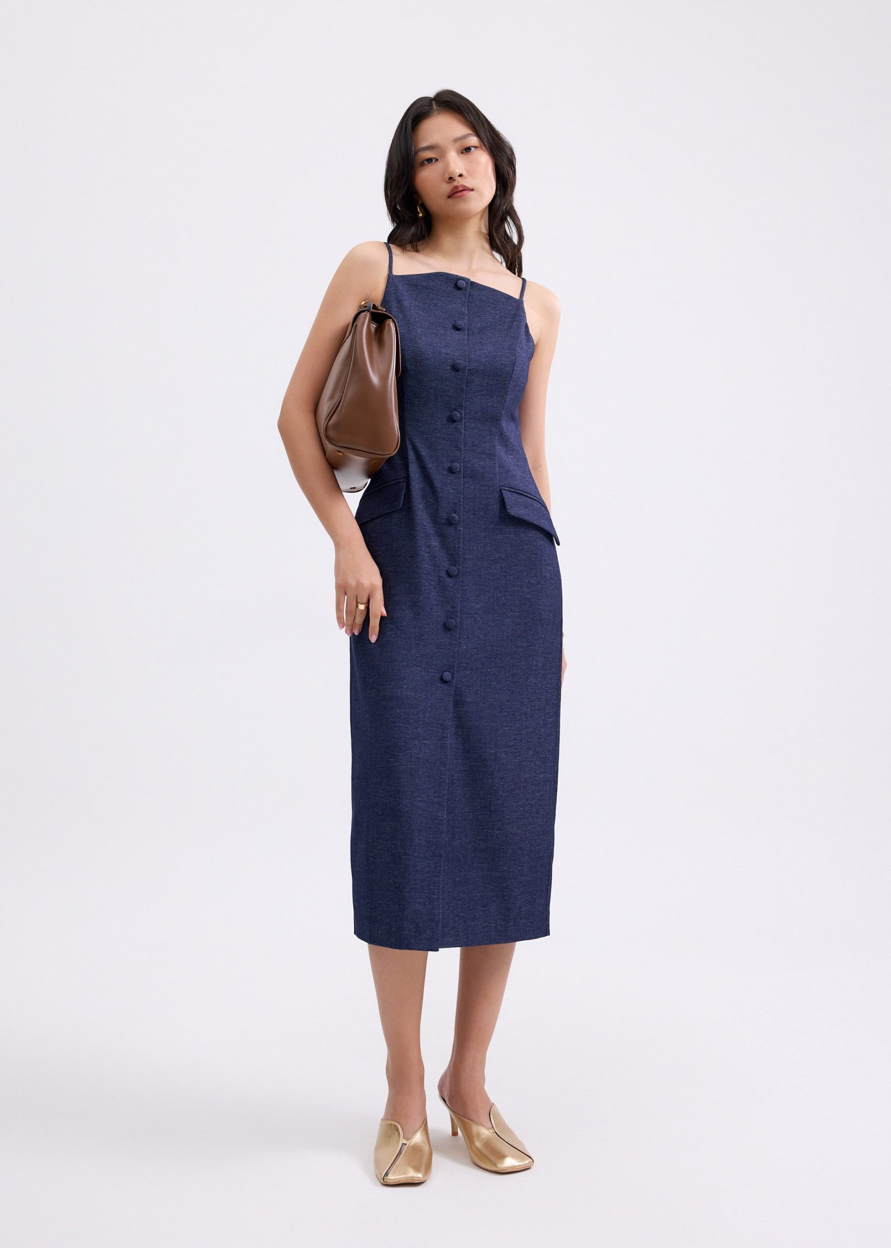 Azalea Straight Neck Column Midaxi Dress - Image 8
