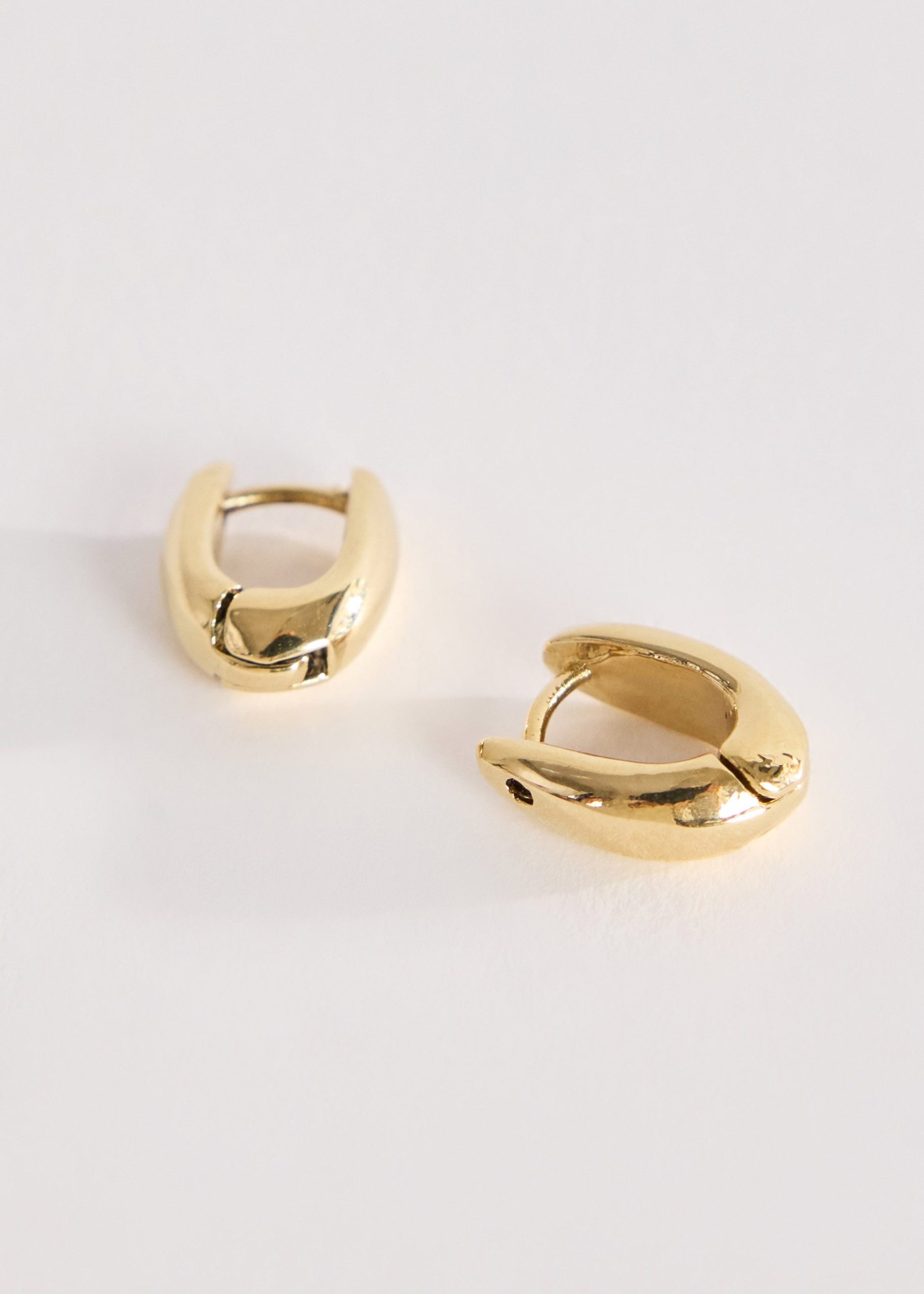 14K Gold Plated Chunky Earrings Set - Image 5