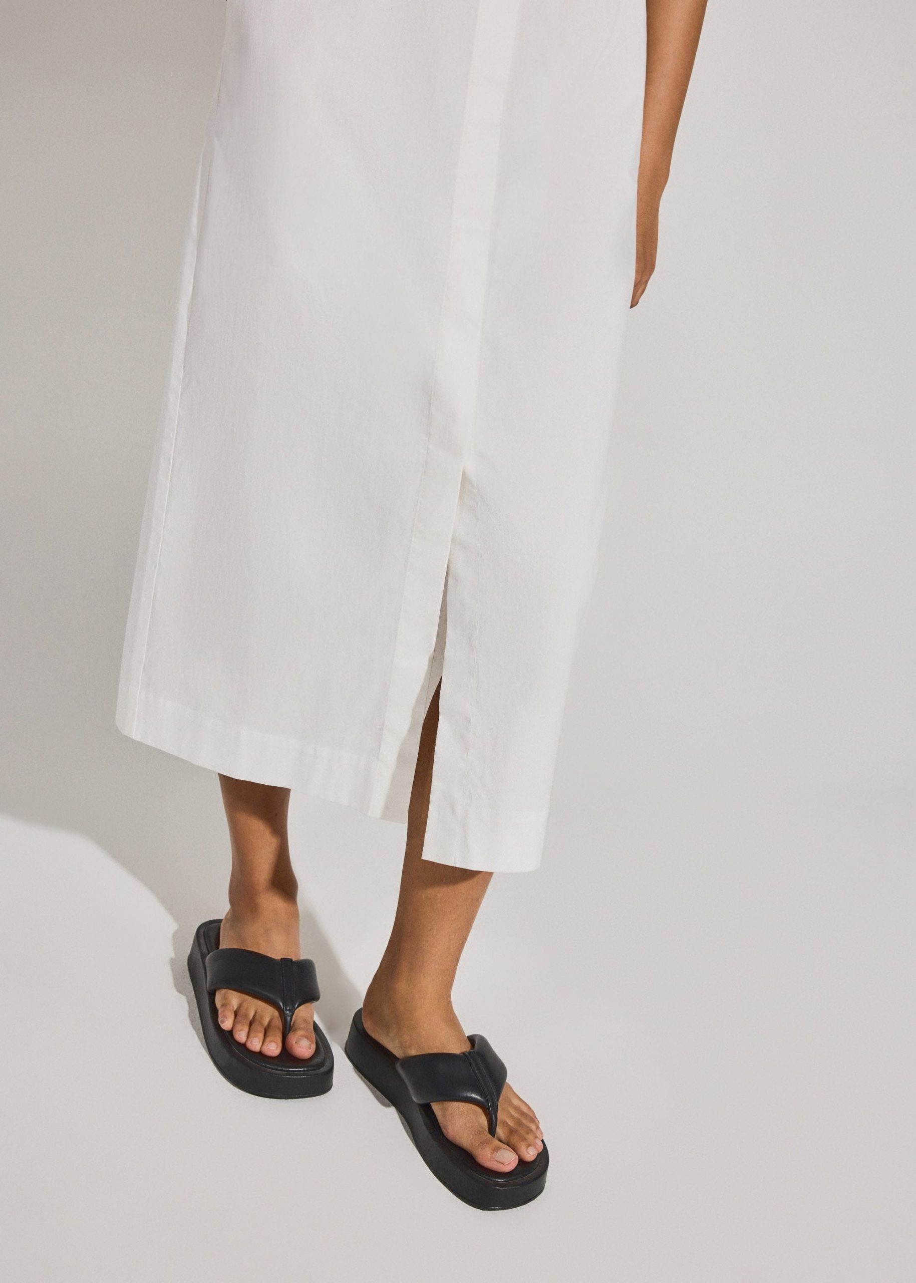 Cotton Button Down Utility Midaxi Dress - Image 6