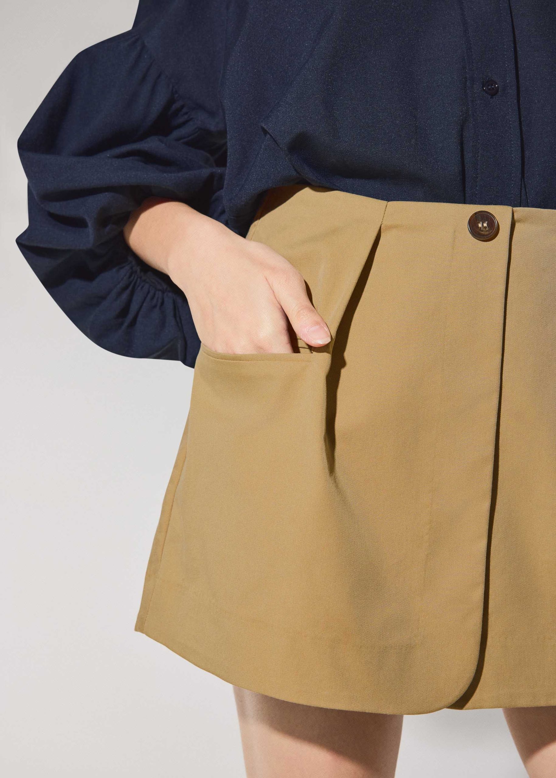 Lyocell Cargo A-line Mini Skort - Image 10