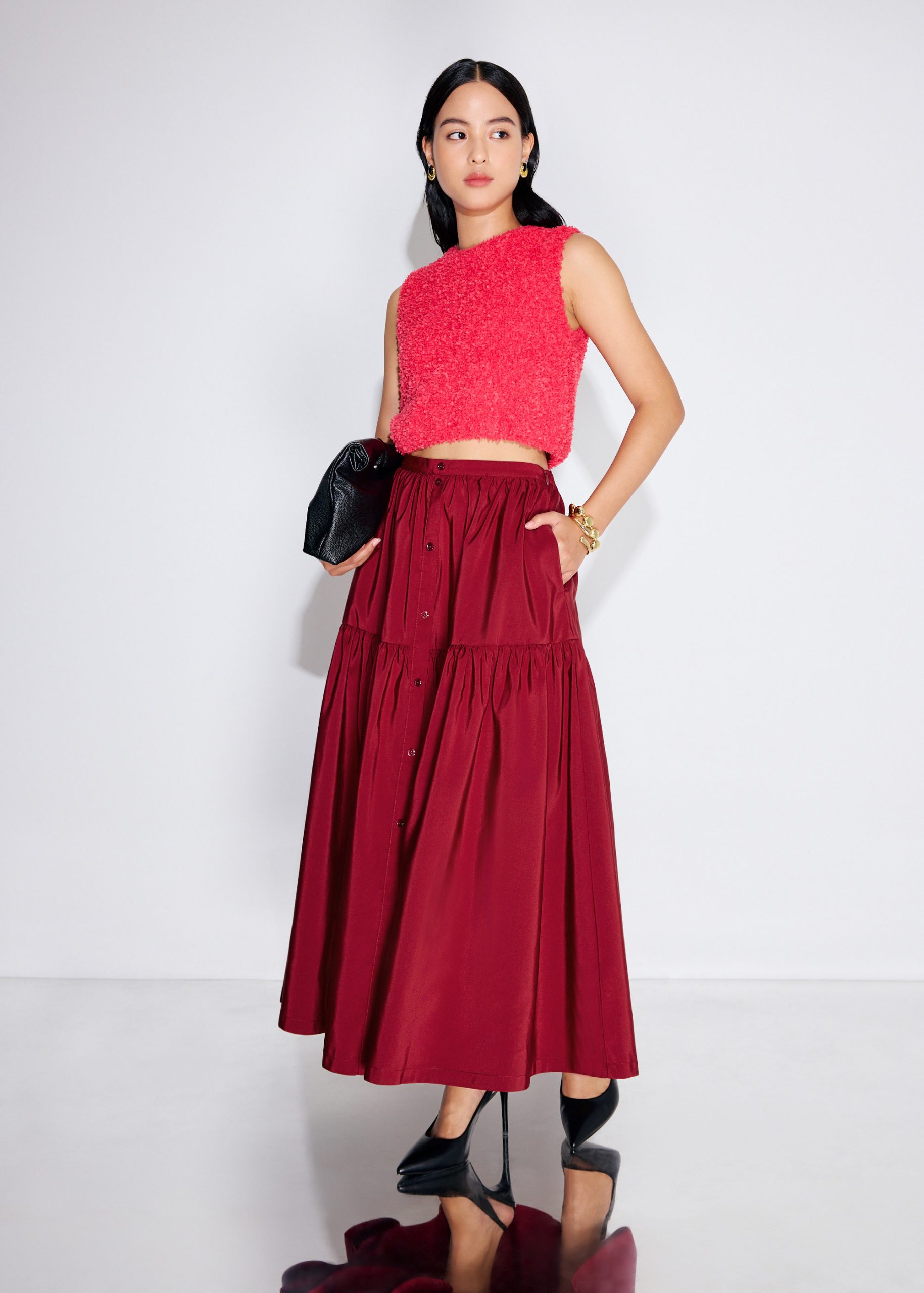 Fuzzy Knit Shell Crop Top - Image 8