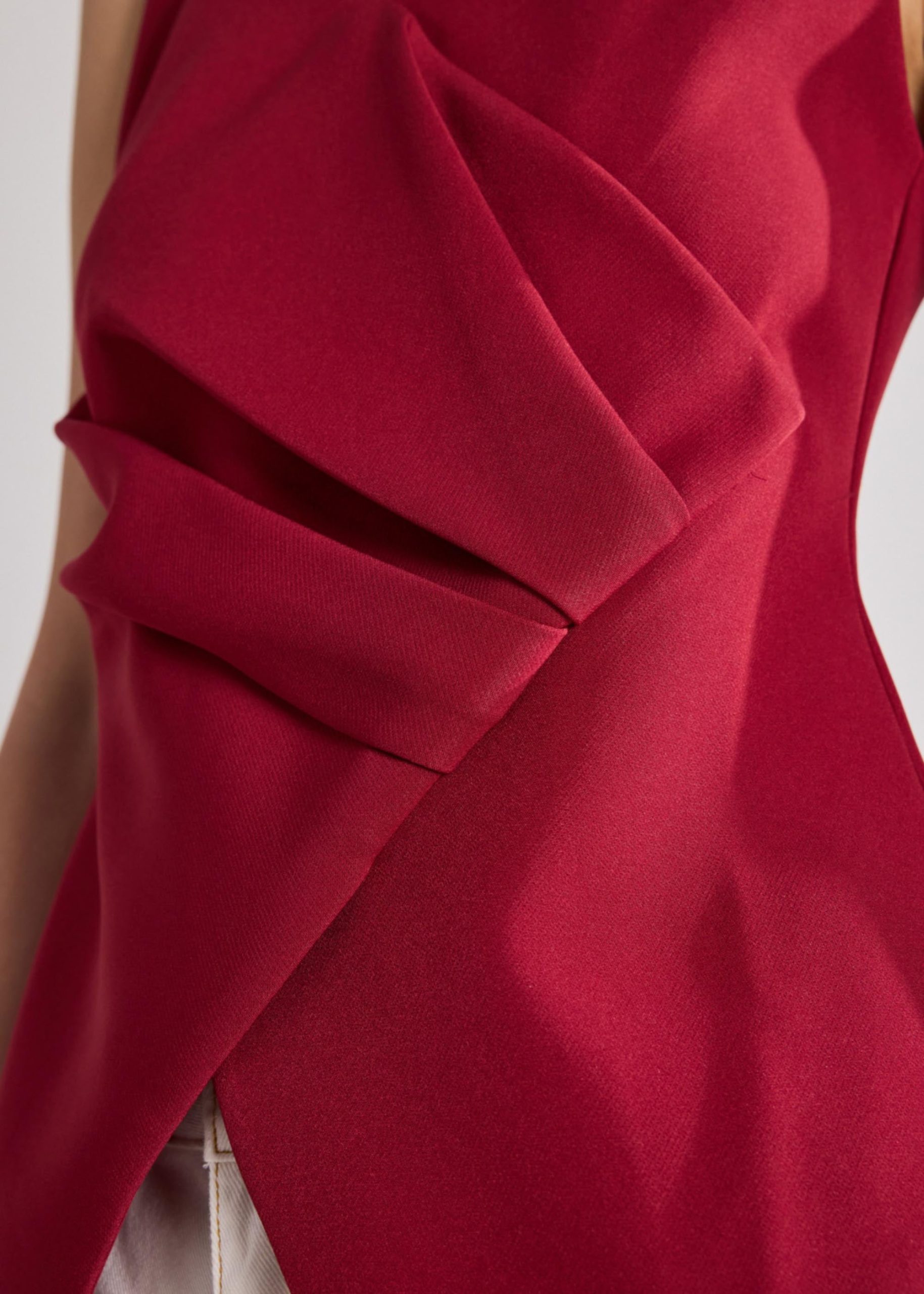 Crepe Draped Pleat Top - Image 24