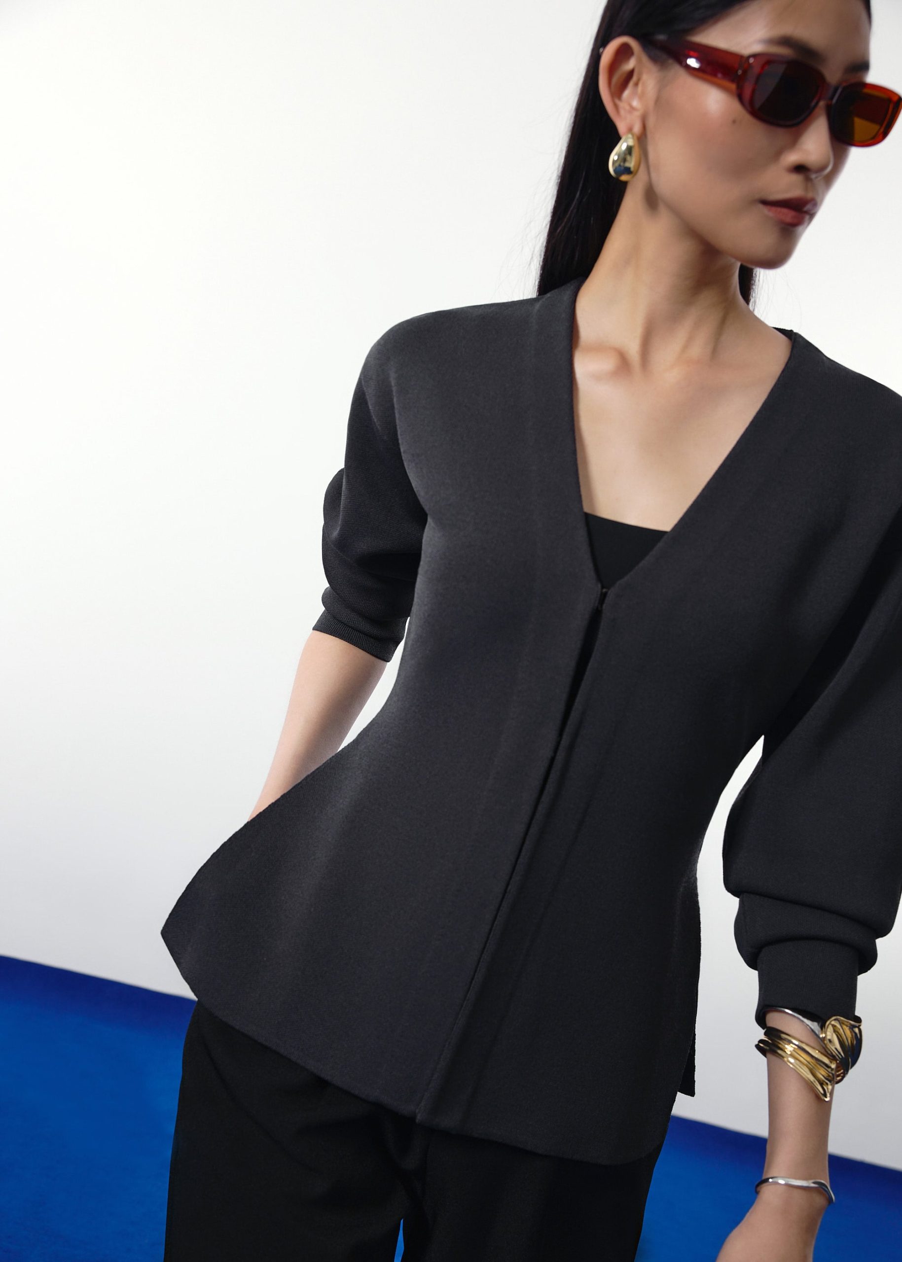 Micah Knit Cinched Waist Long Cardigan - Image 10