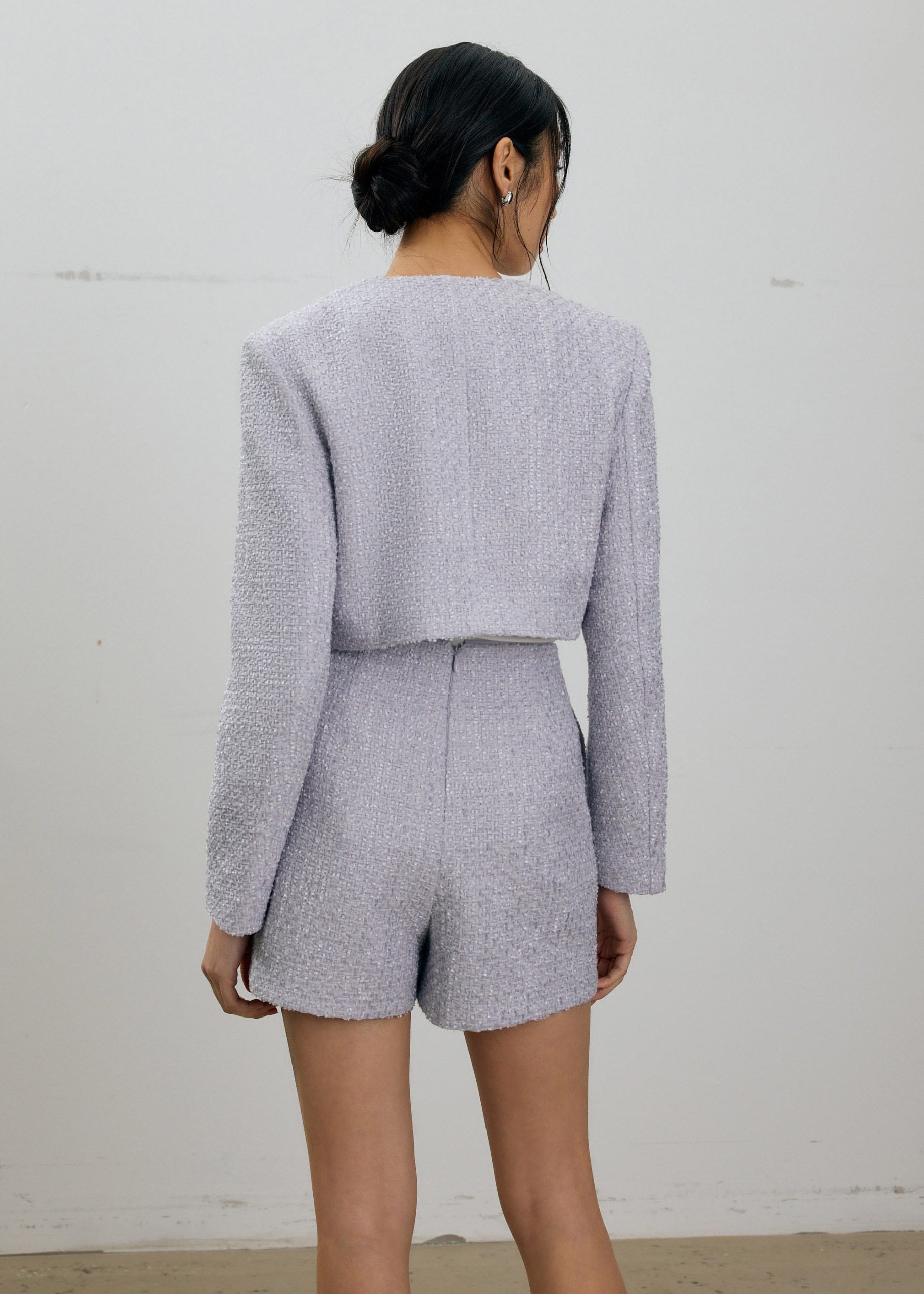 RuchedReady® Fumiko Ribbon Tweed Crop Jacket - Image 17