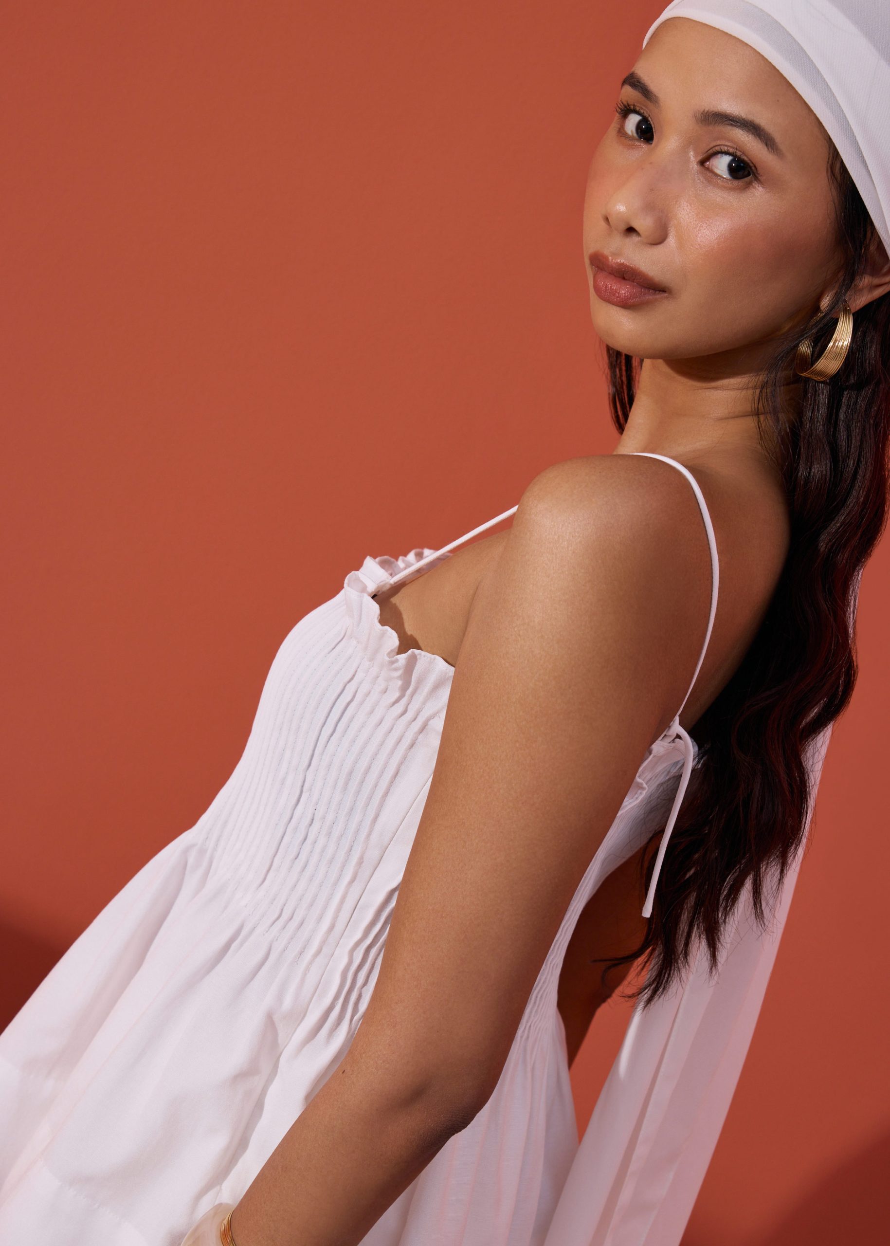 Cotton Pintuck Peplum Camisole Top - Image 3