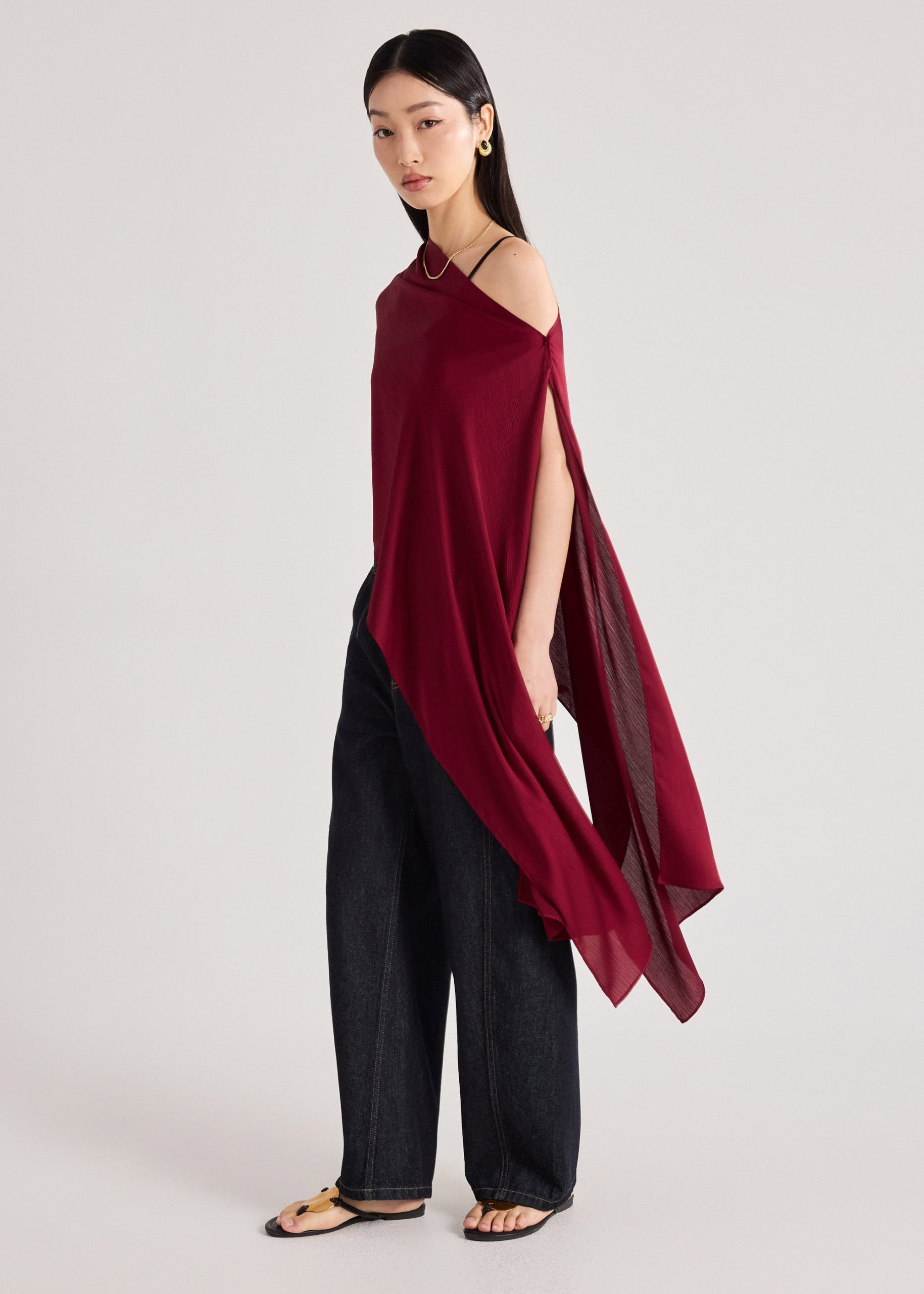 Multi-way Crinkle Satin Scarf - Image 15