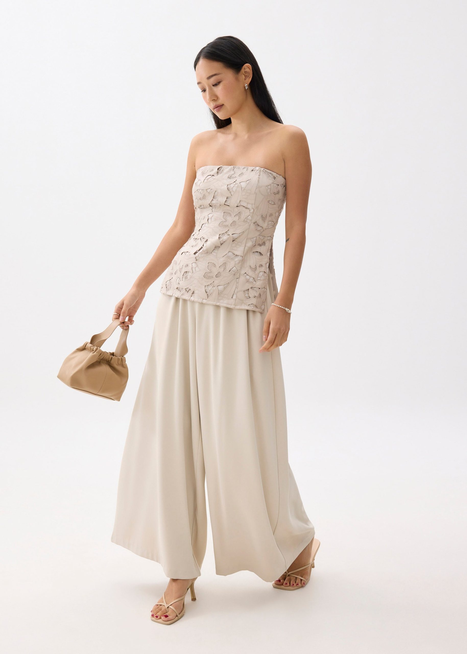 BraFree by LB Vegan Leather Lace Tube Top - Image 8