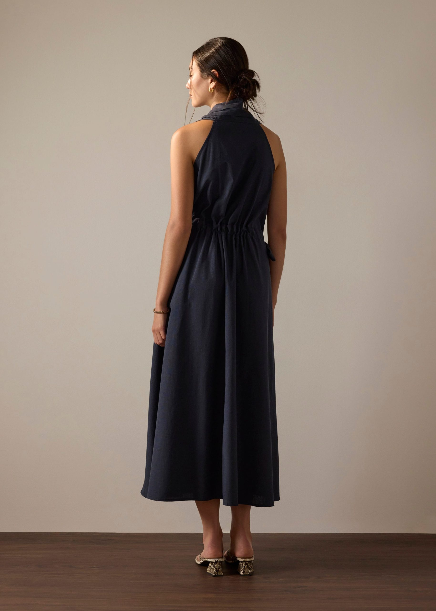 Fit & Flare Dress With Sash Tie - Image 8