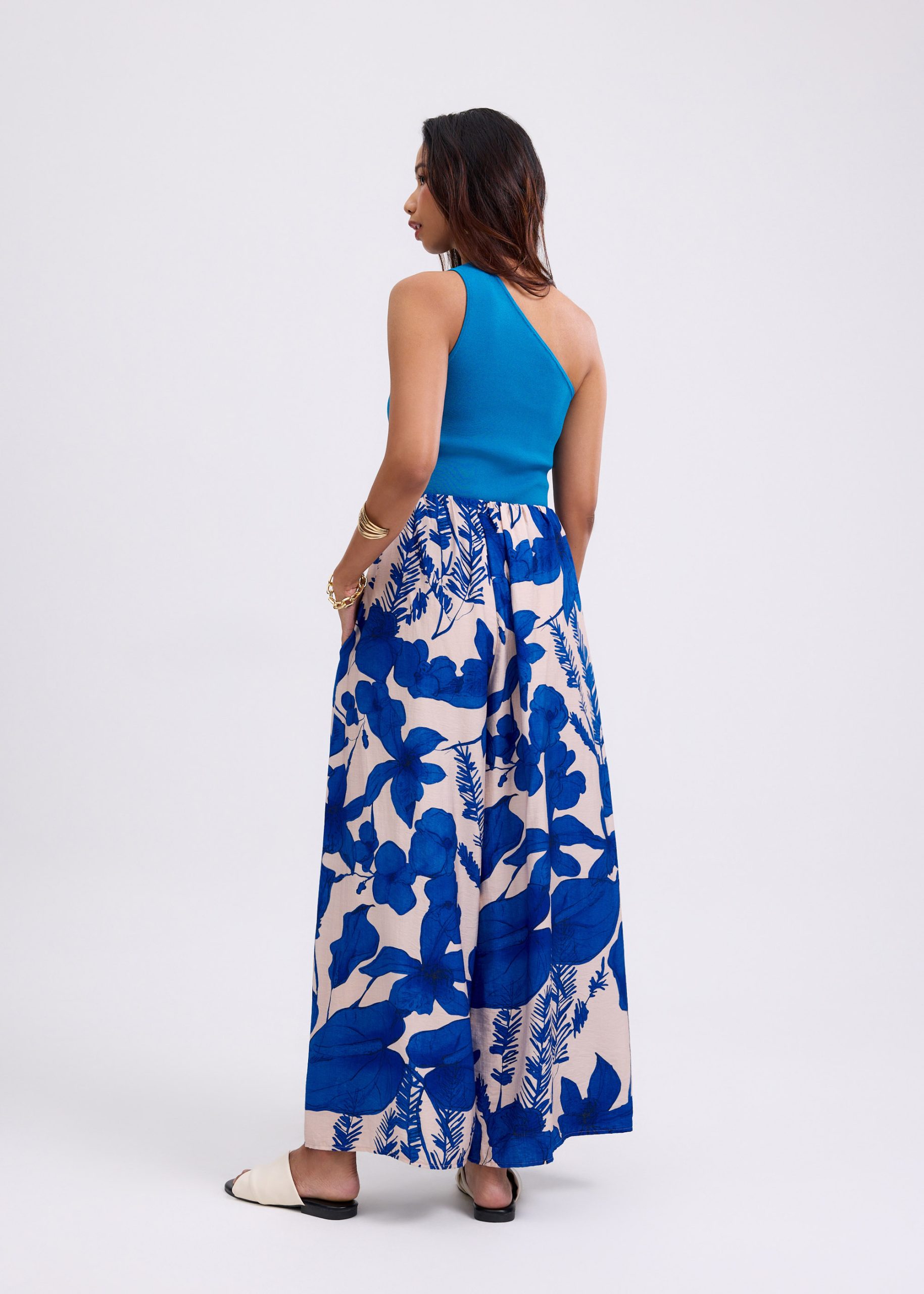 Elastic High Waist Wide Leg Pants in Garden City Blooms - Image 12