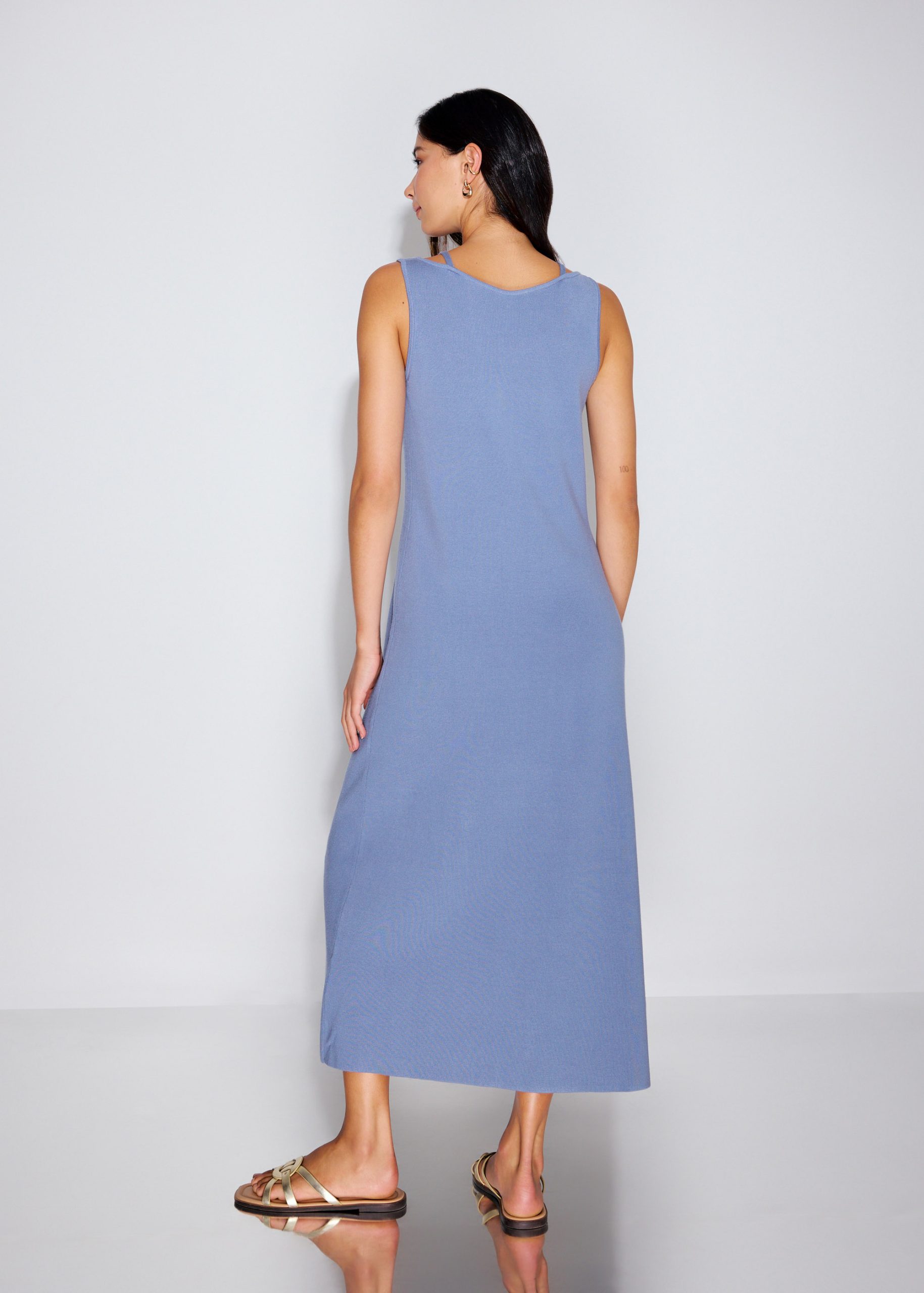 Reversible Knit Column Midaxi Dress - Image 4