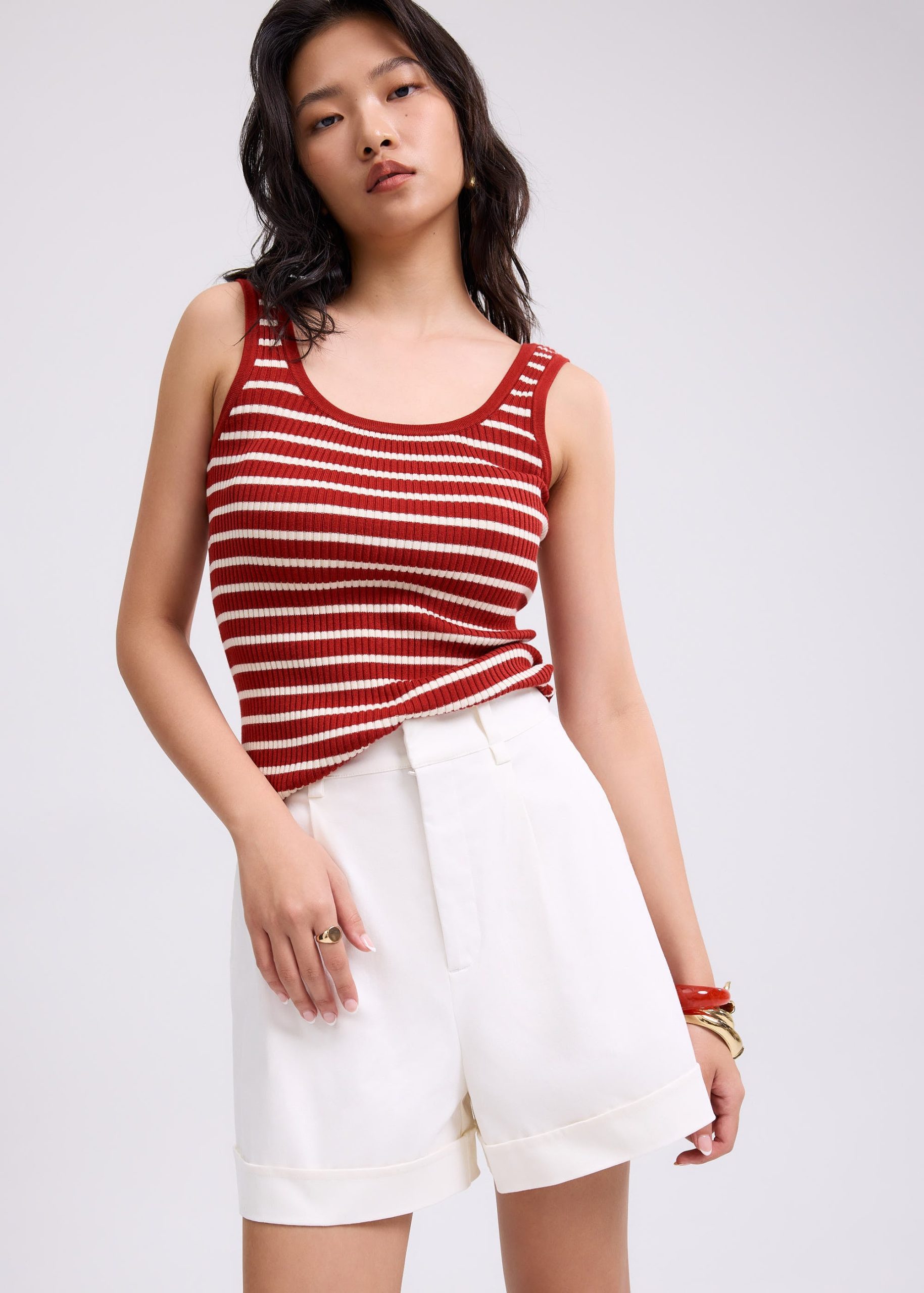 Alyssa Elastic Cotton A-line Shorts - Image 7