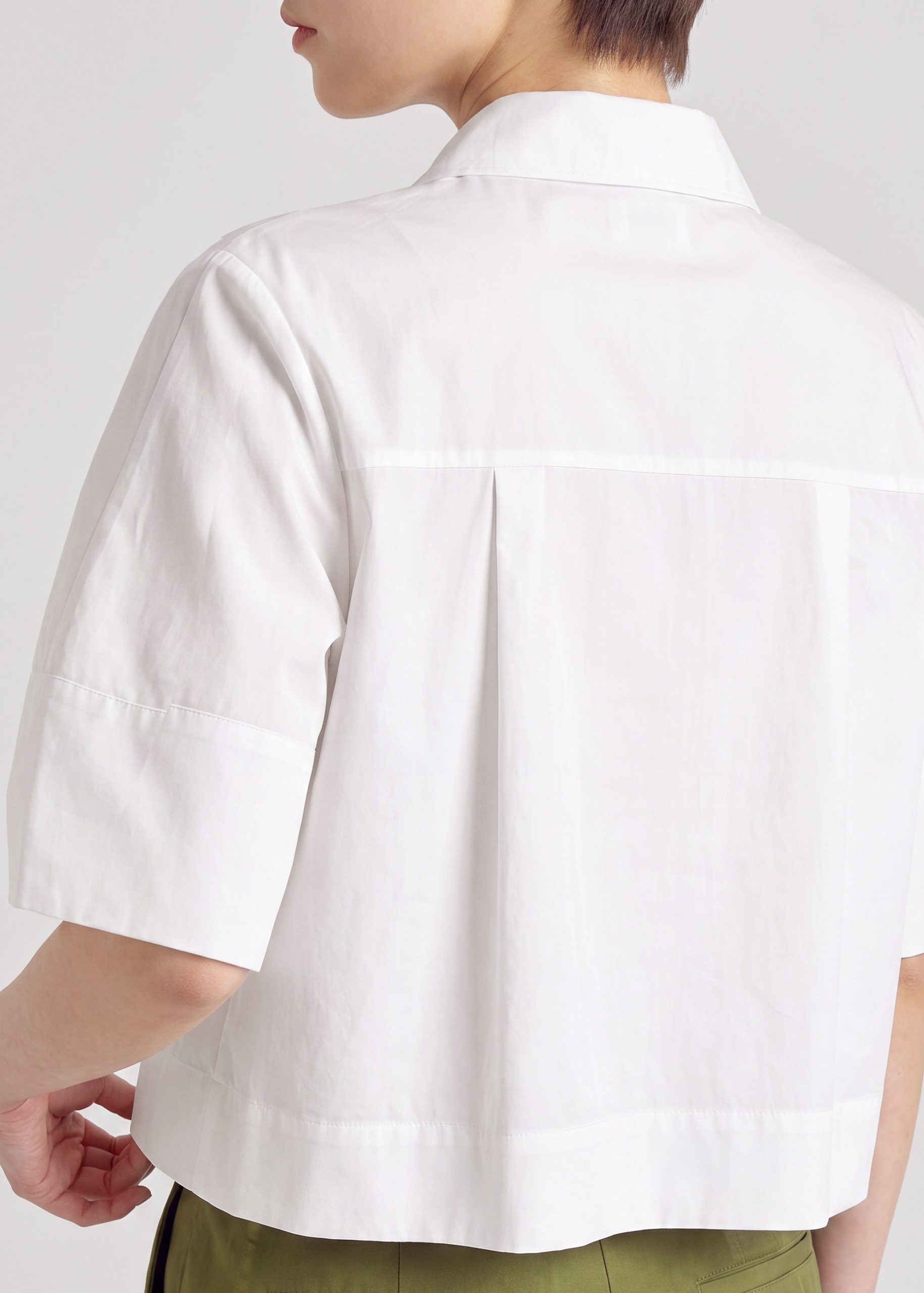 Cocoon Sleeve Crop Shirt - Image 6