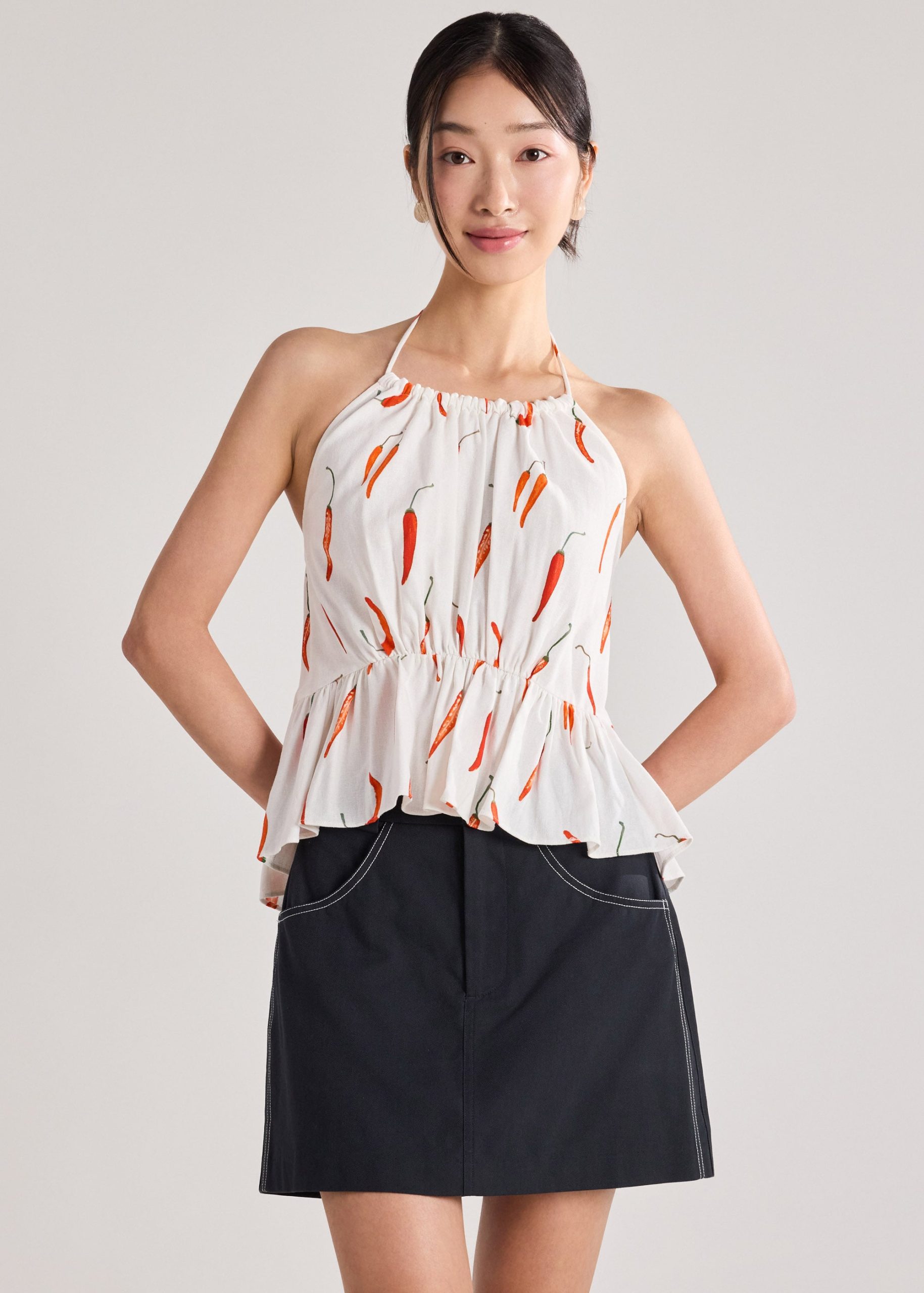 Peplum Halter Top - Image 2