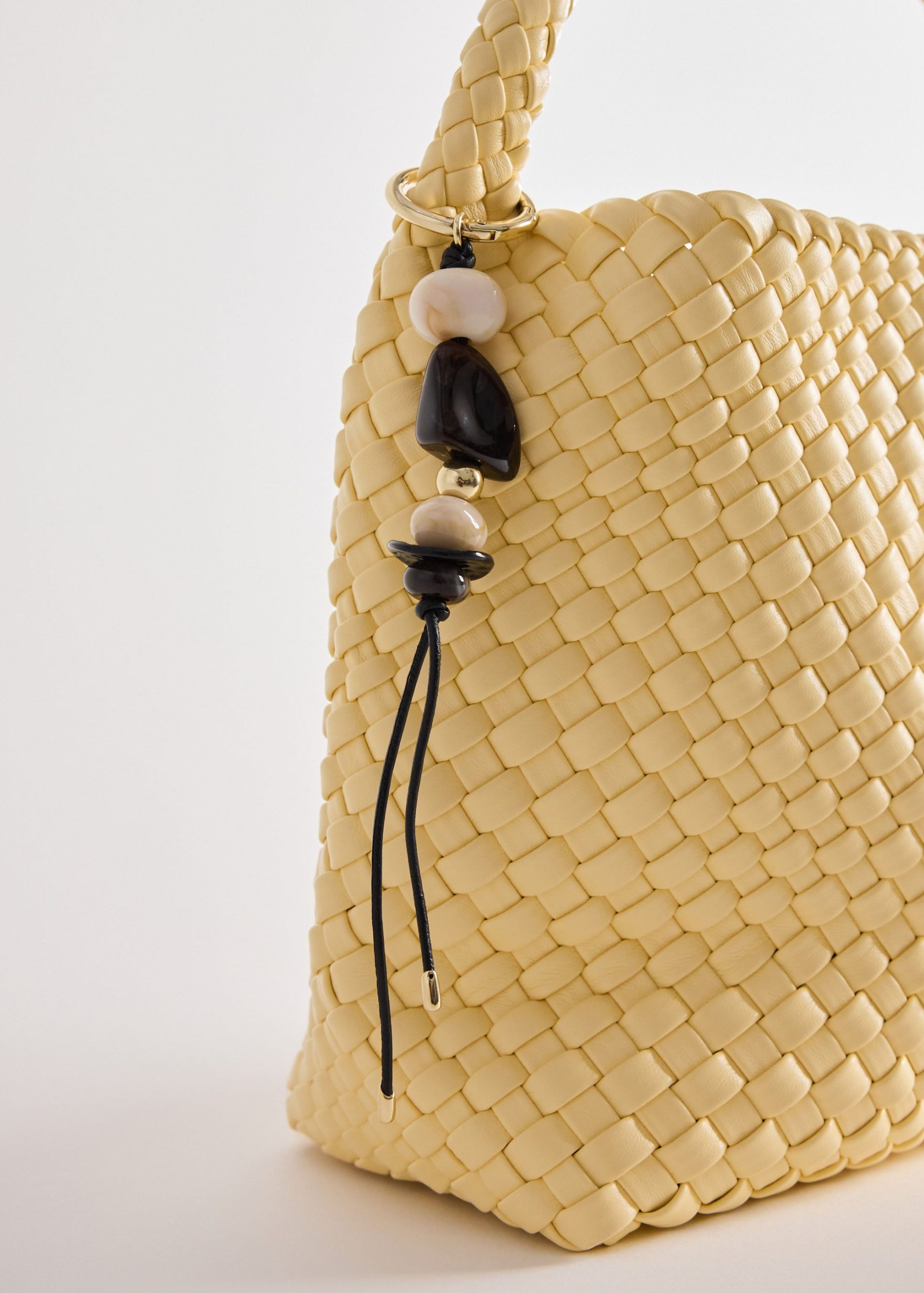 Woven Vegan Leather Hobo Bag - Image 13