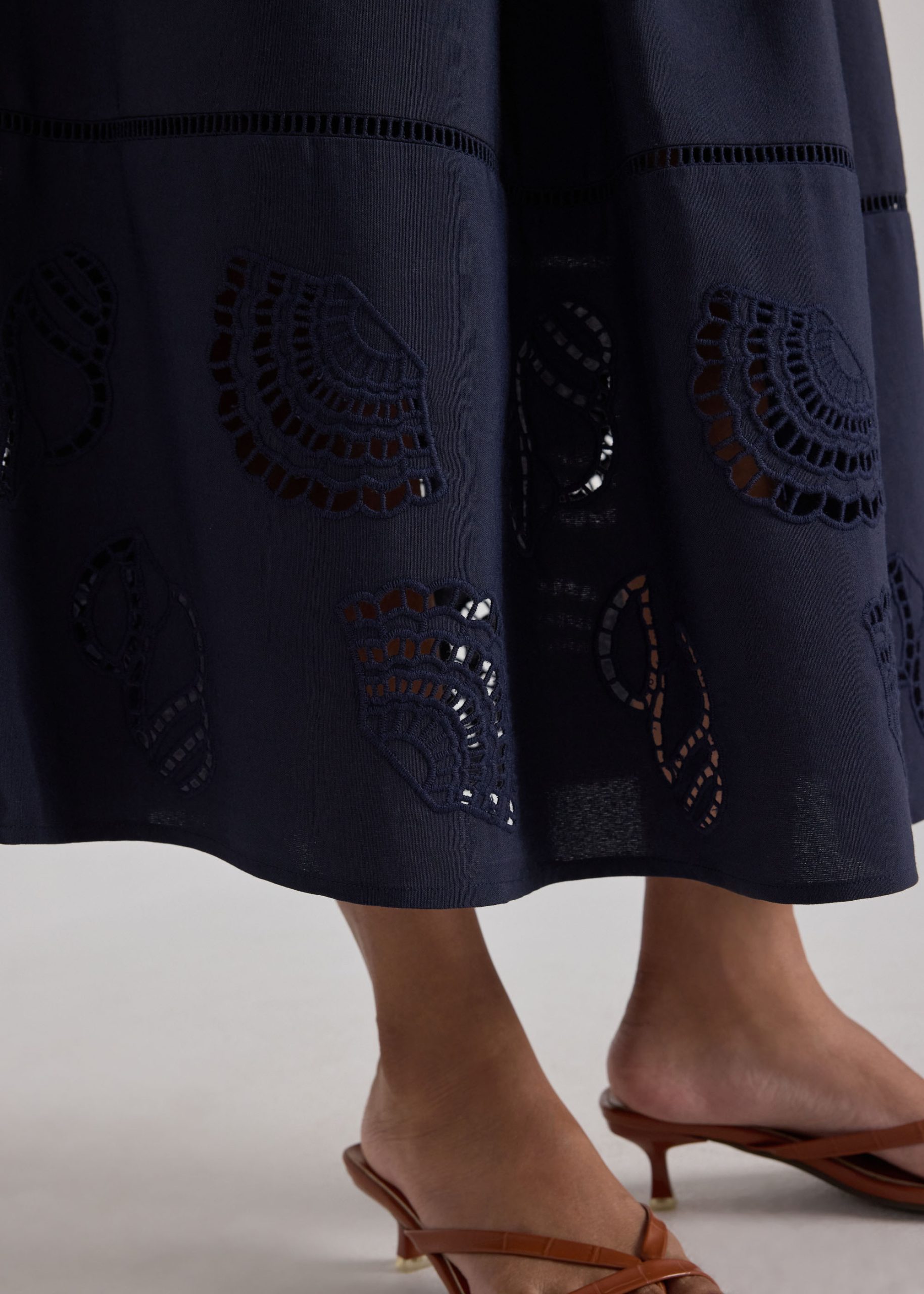 Flare Skirt in Tidal Escape Broderie - Image 6