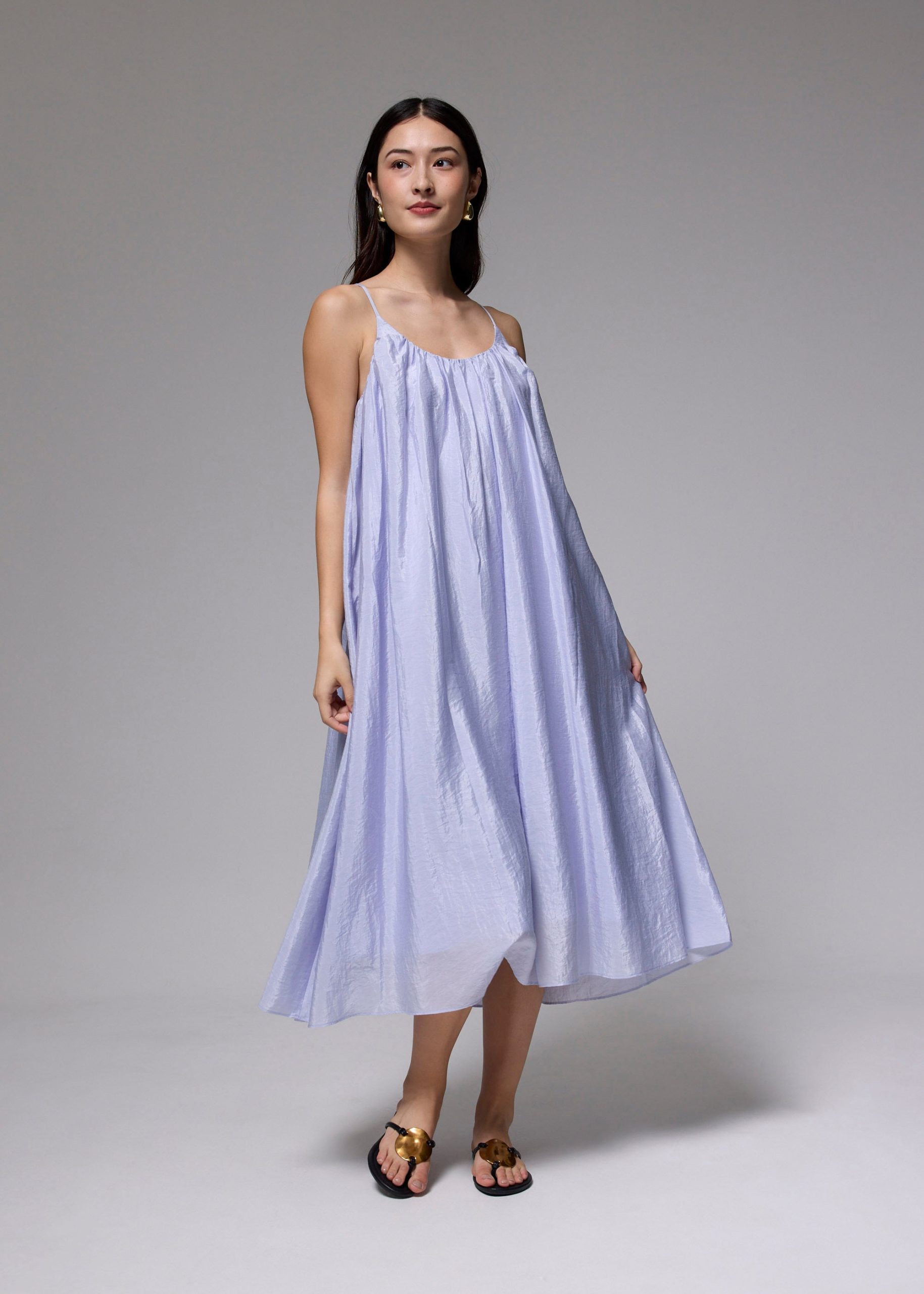 Scoop Neck Trapeze Midaxi Dress - Image 7