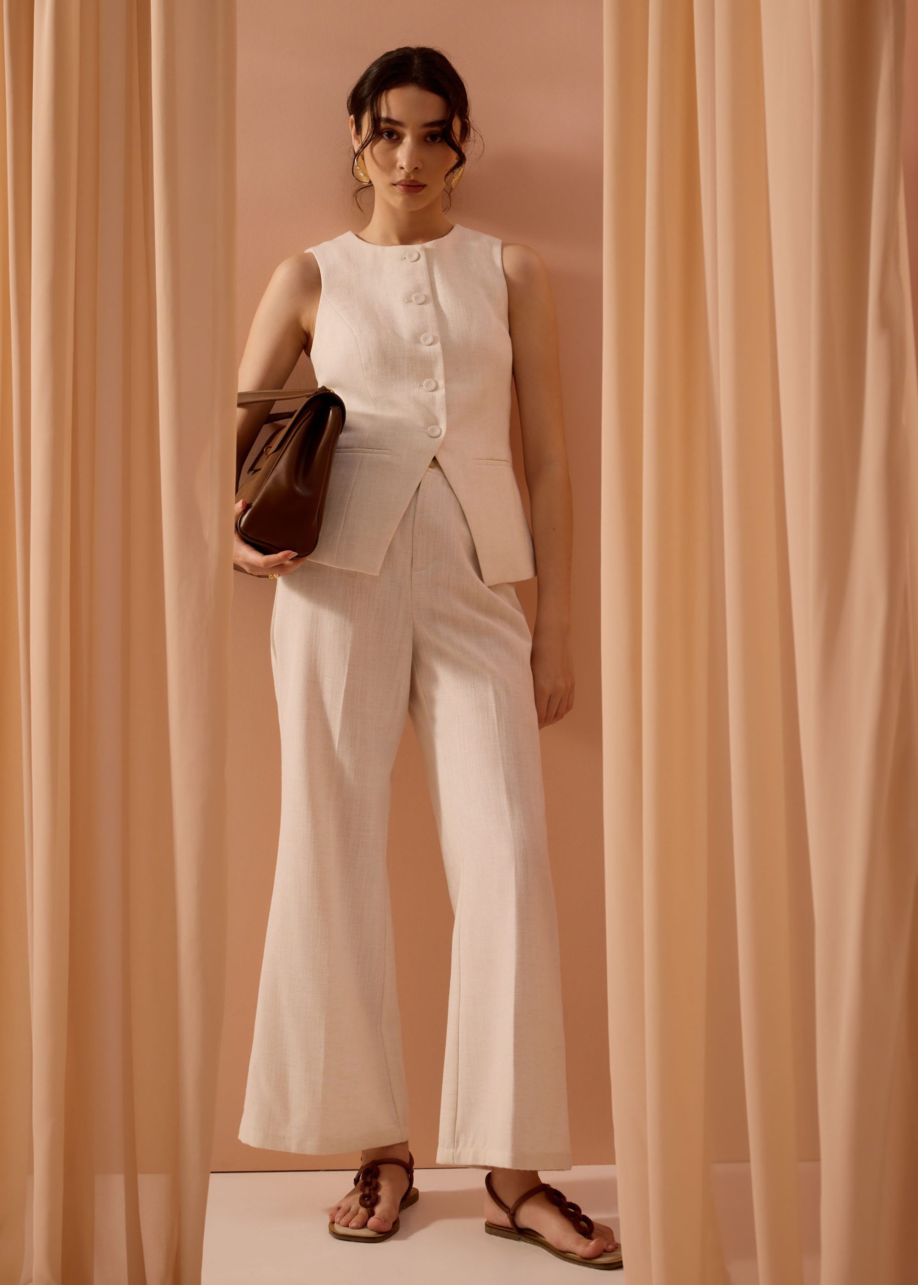 Leggy??Pvara Textured Flare Pants - Image 9