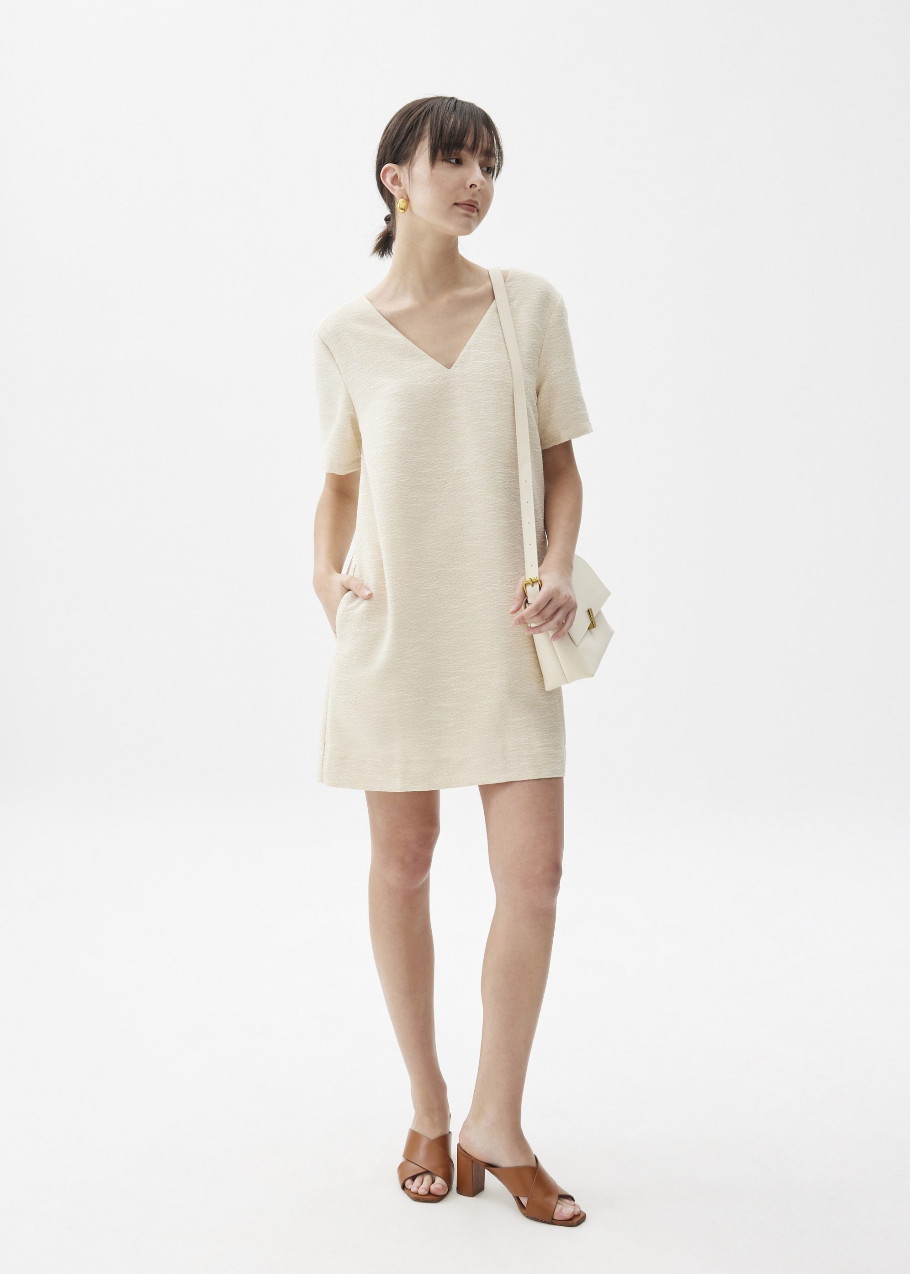 Tweed Shift Mini Dress - Image 2