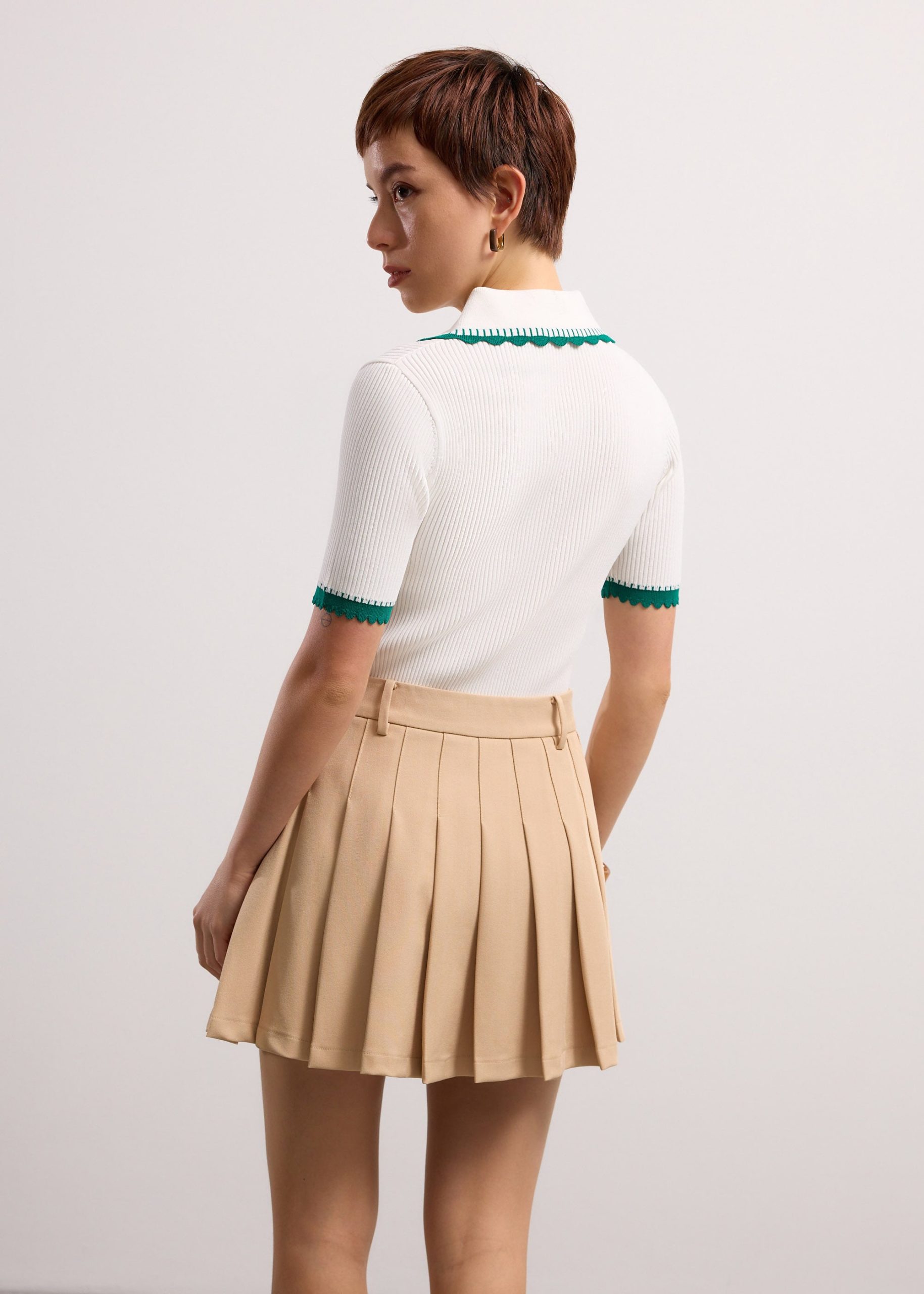 Pleated Flare Mini Skirt - Image 12
