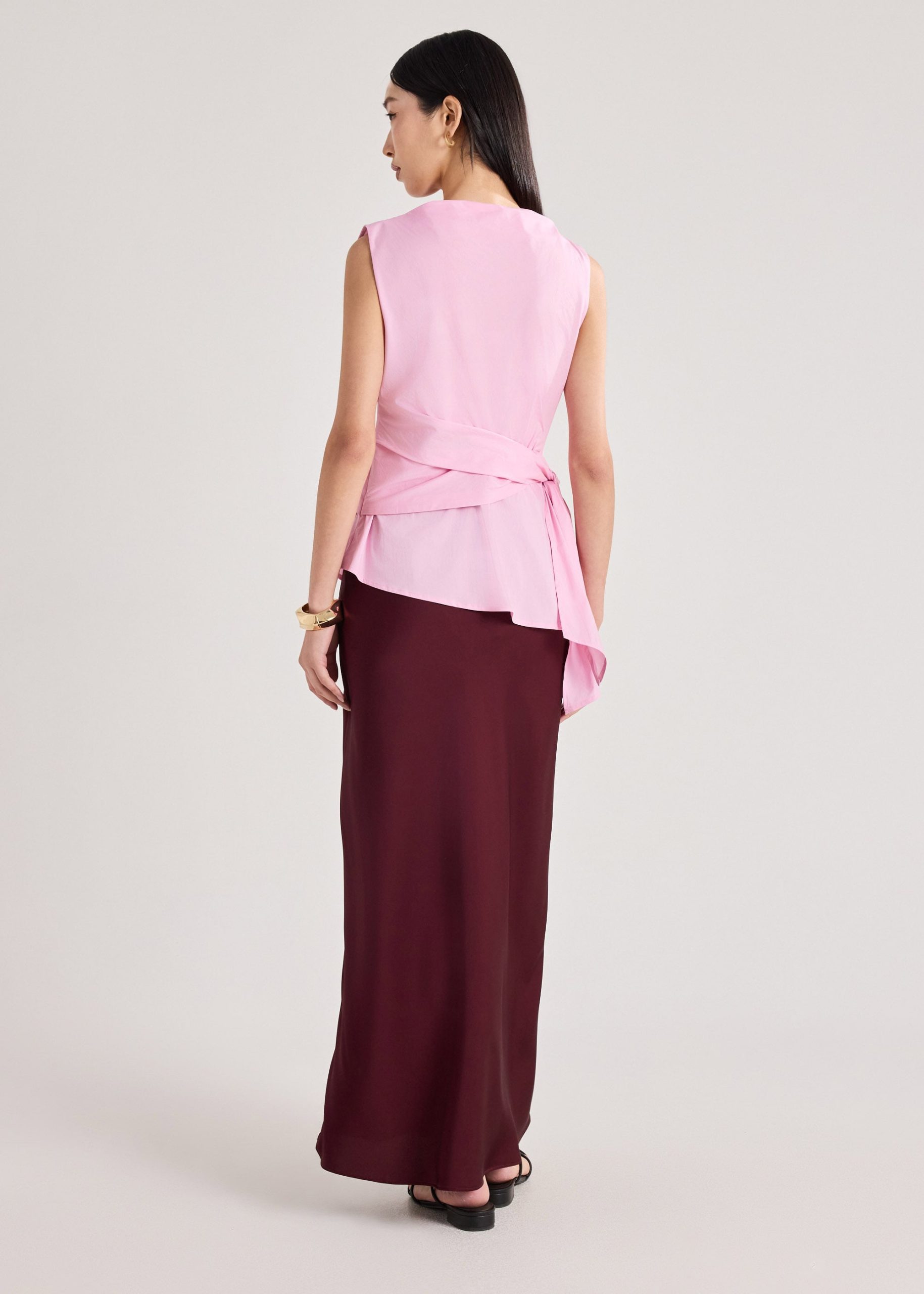 Side Tie Poplin Top - Image 15